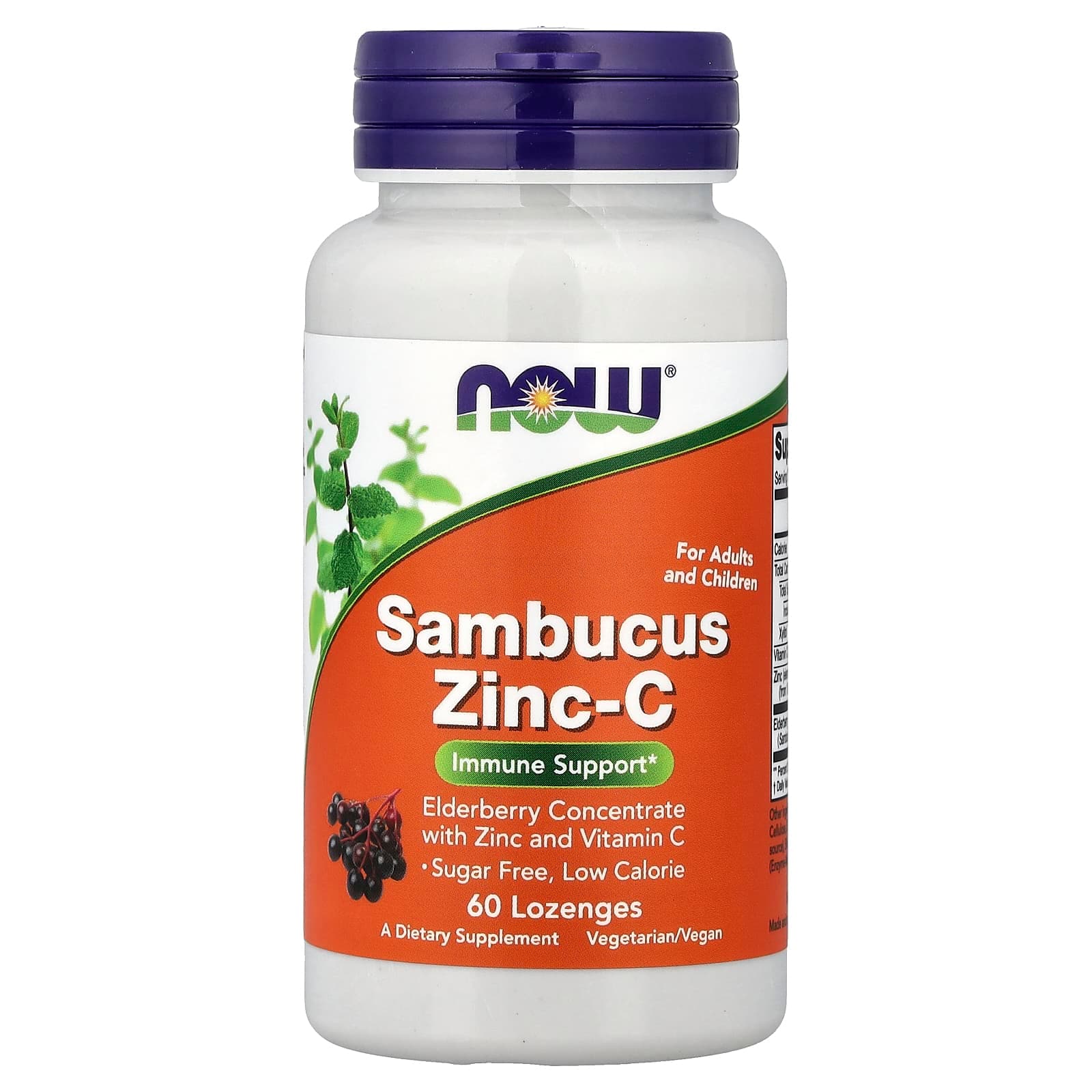 NOW Foods Sambucus Zinc-C – 60 pastilles de NOW Foods