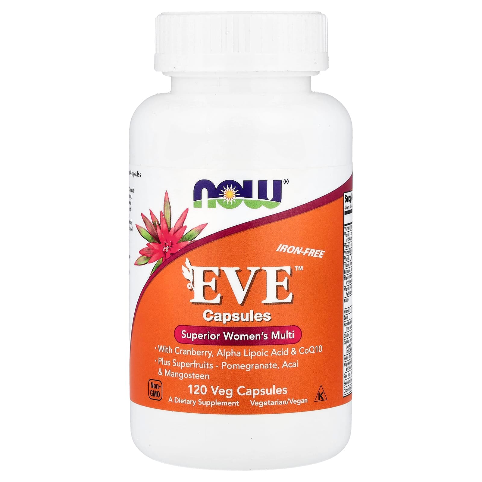 NOW Foods Eve, Superior Women's Multi, Iron-Free – 120 gélules végétales de NOW Foods