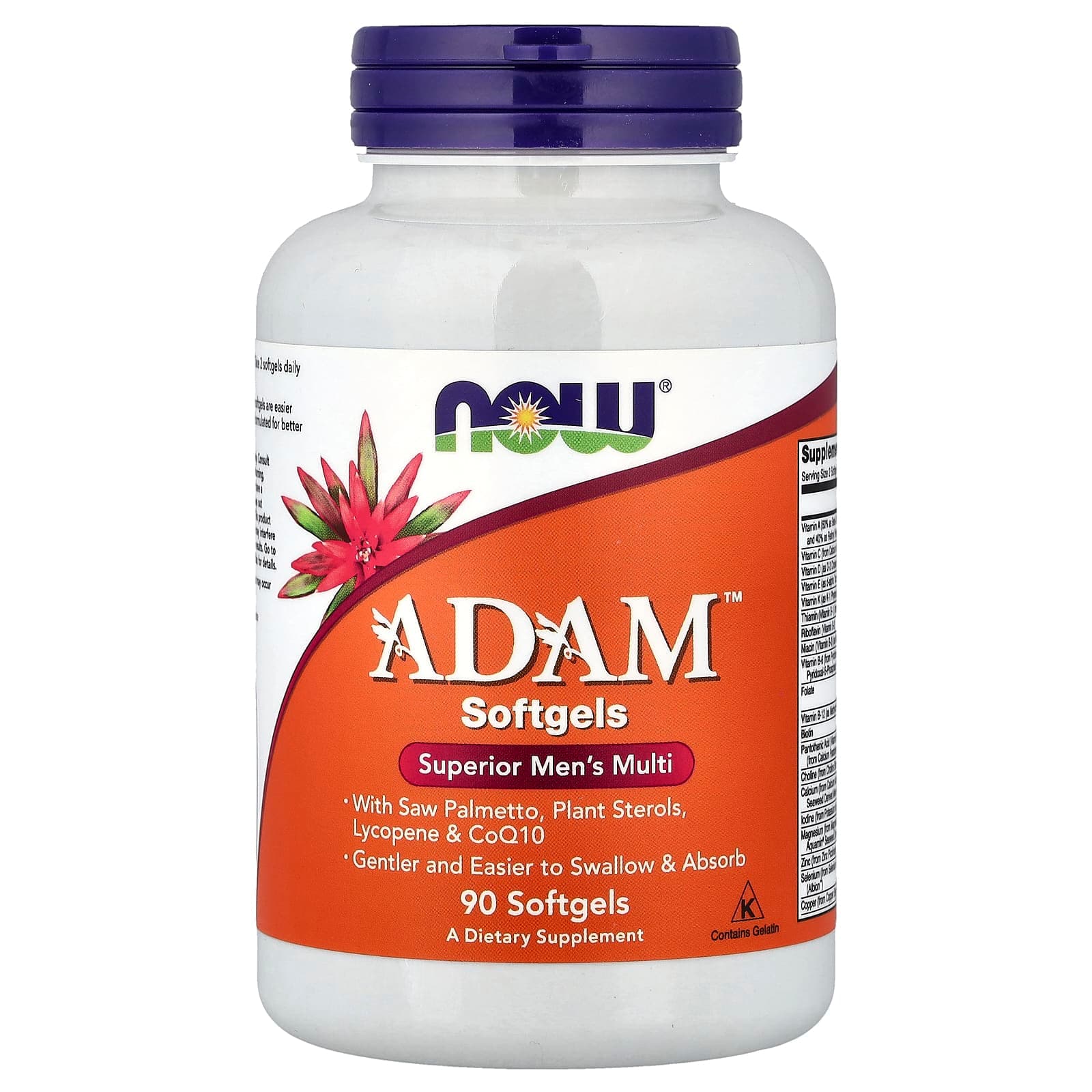 NOW Foods ADAM, Superior Men's Multi – 90 capsules molles de NOW Foods