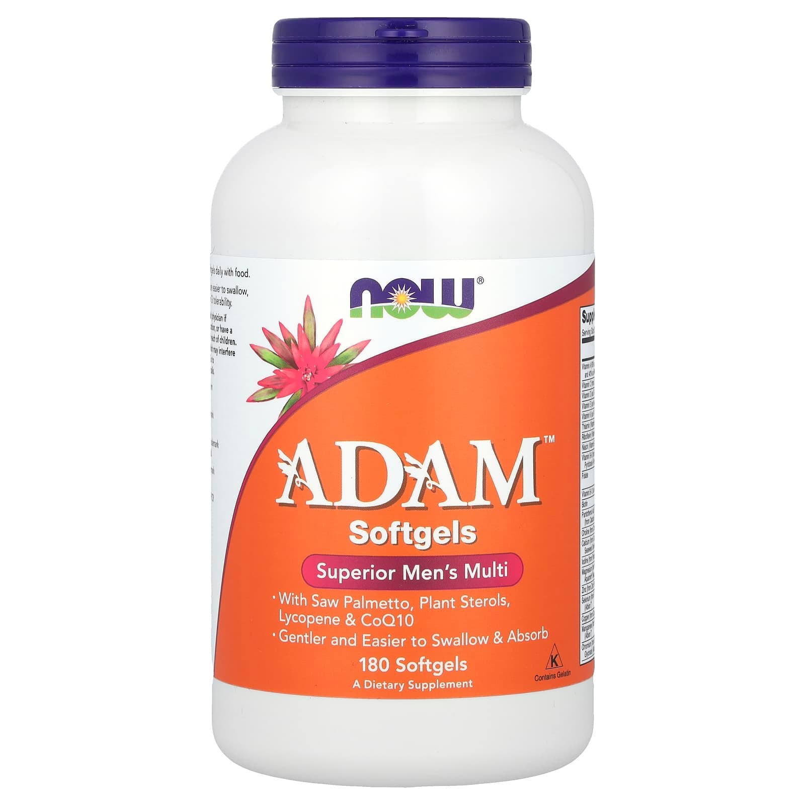 NOW Foods ADAM, Superior Men's Multi – 180 capsules molles de NOW Foods