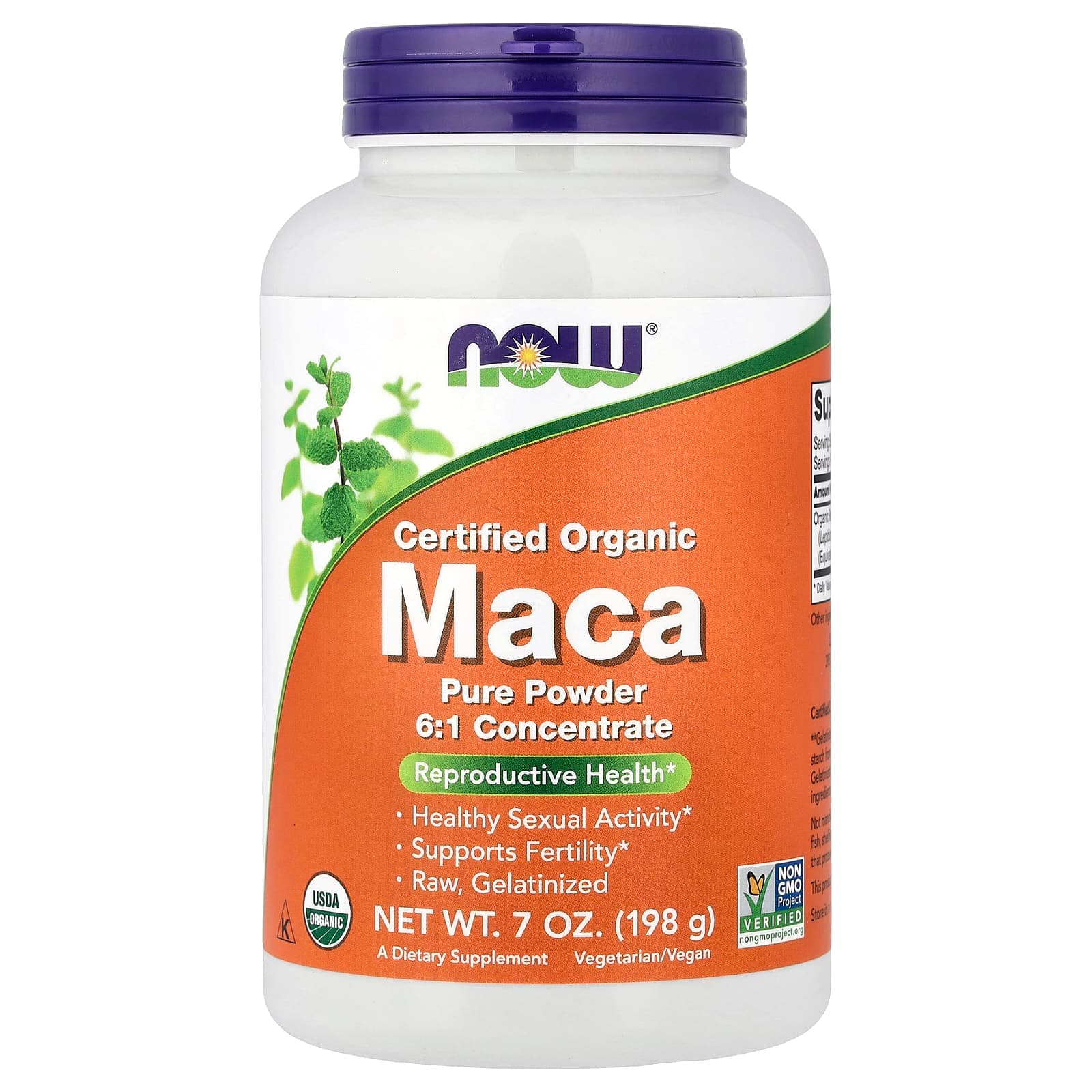NOW Foods Certified Organic Maca, Pure Powder – 198 g de NOW Foods