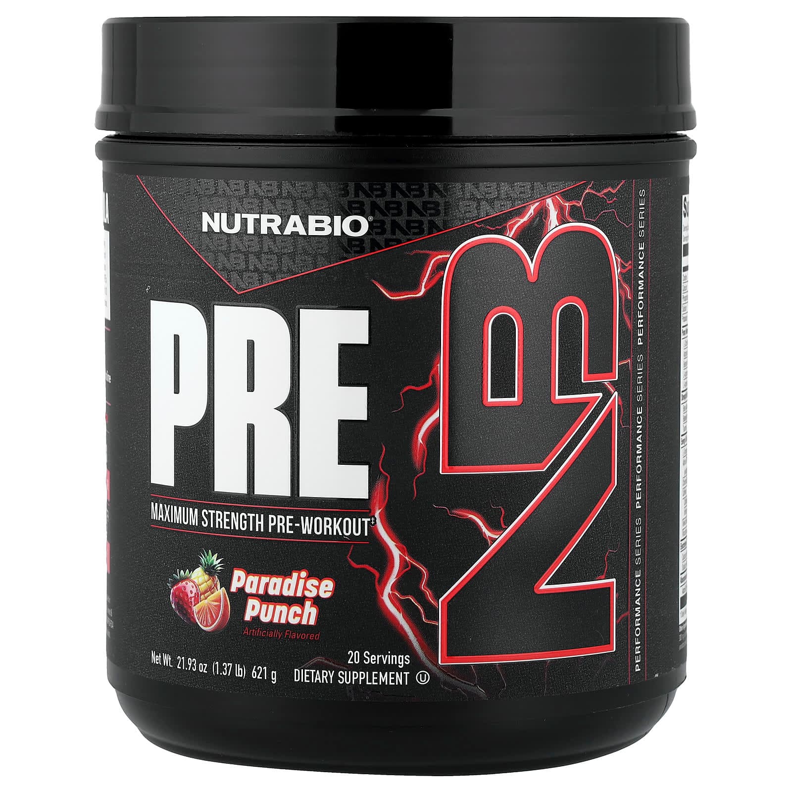 NutraBio PRE-Workout – Paradise Punch – 621 g de NutraBio