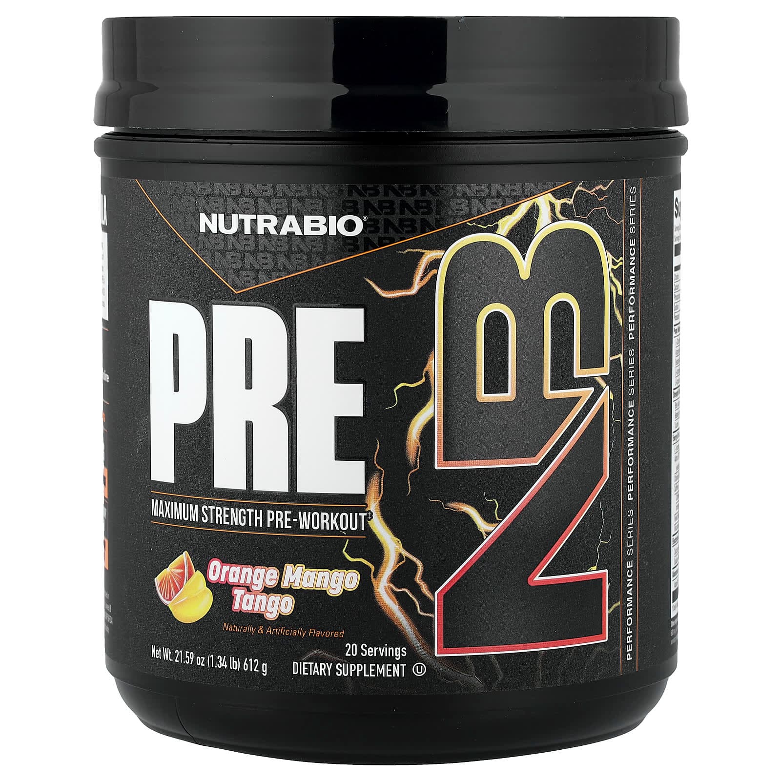 NutraBio PRE-Workout – Orange Mango Tango – 612 g de NutraBio