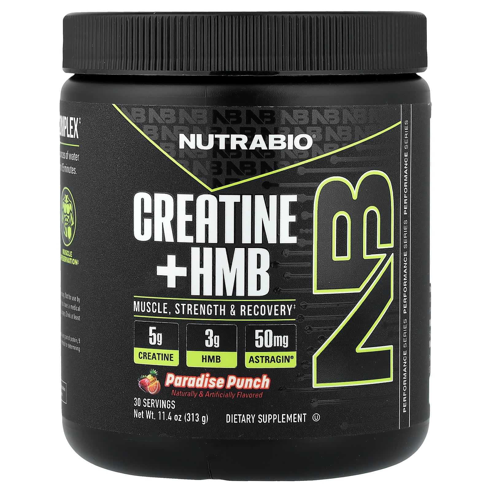 NutraBio Creatine + HMB – Paradise Punch – 313 g de NutraBio