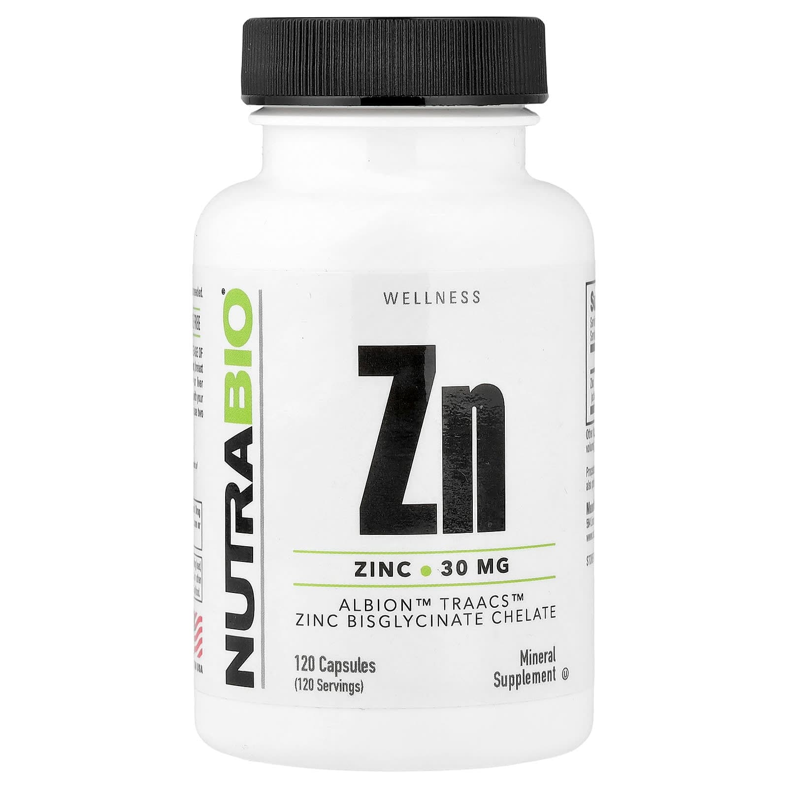 NutraBio Zinc – 120 gélules de NutraBio
