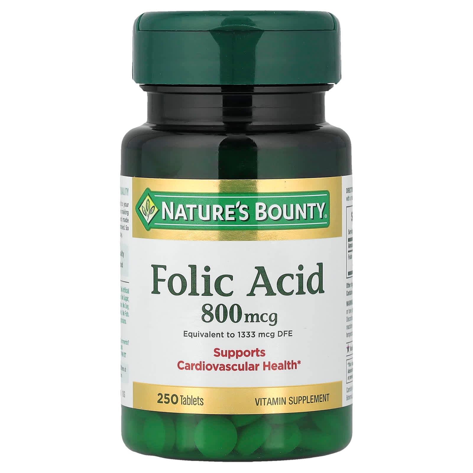 Nature's Bounty Folic Acid – 250 comprimés de Nature's Bounty