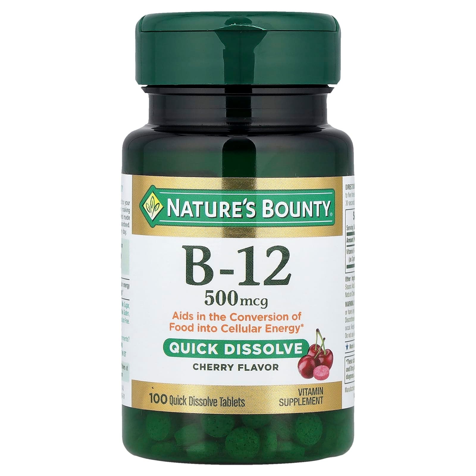 Nature's Bounty Vitamin B-12 – Cherry – 500 µg de Nature's Bounty