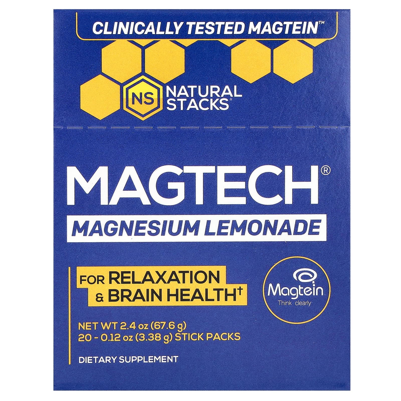 Natural Stacks MagTech Magnesium – Lemonade – 3,38 g de Natural Stacks