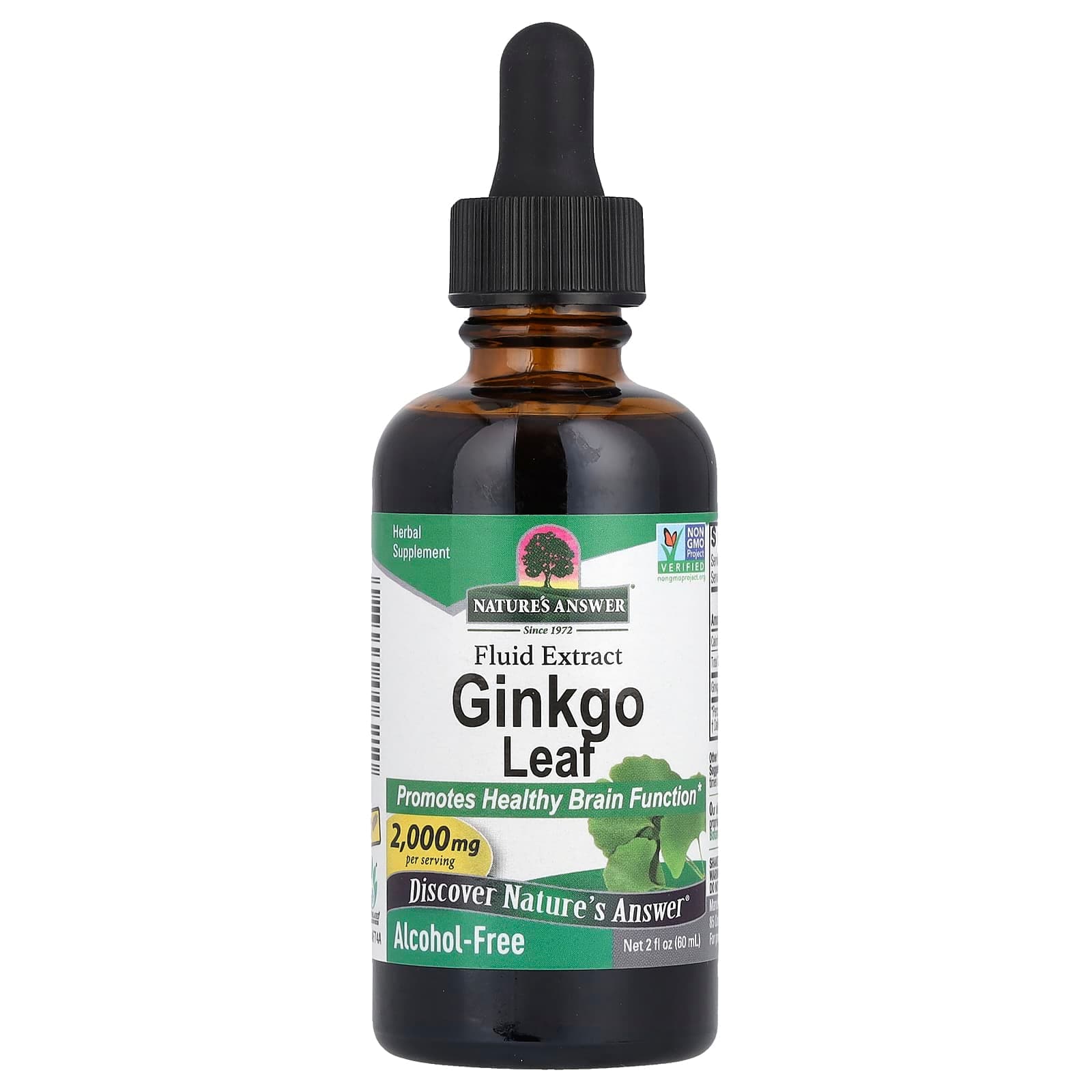 Nature's Answer Ginkgo Leaf, Fluid Extract, Alcohol-Free – 60 ml de Nature's Answer