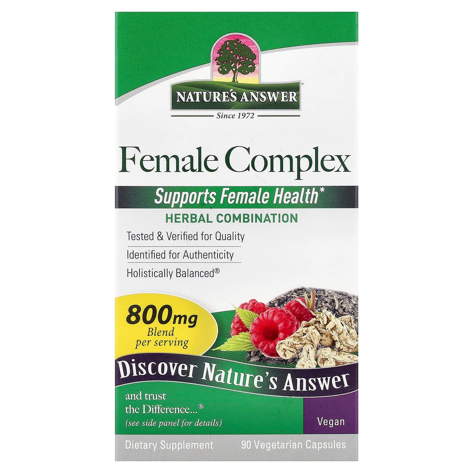 Nature's Answer Female Complex, Herbal Combination – 90 gélules végétales de Nature's Answer