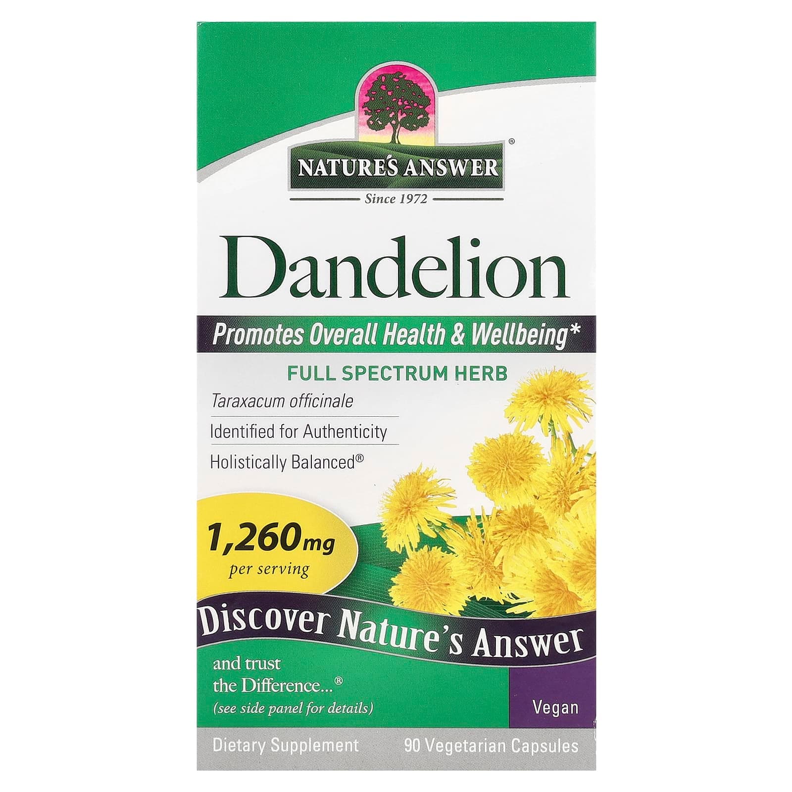 Nature's Answer Dandelion – 90 gélules végétales de Nature's Answer