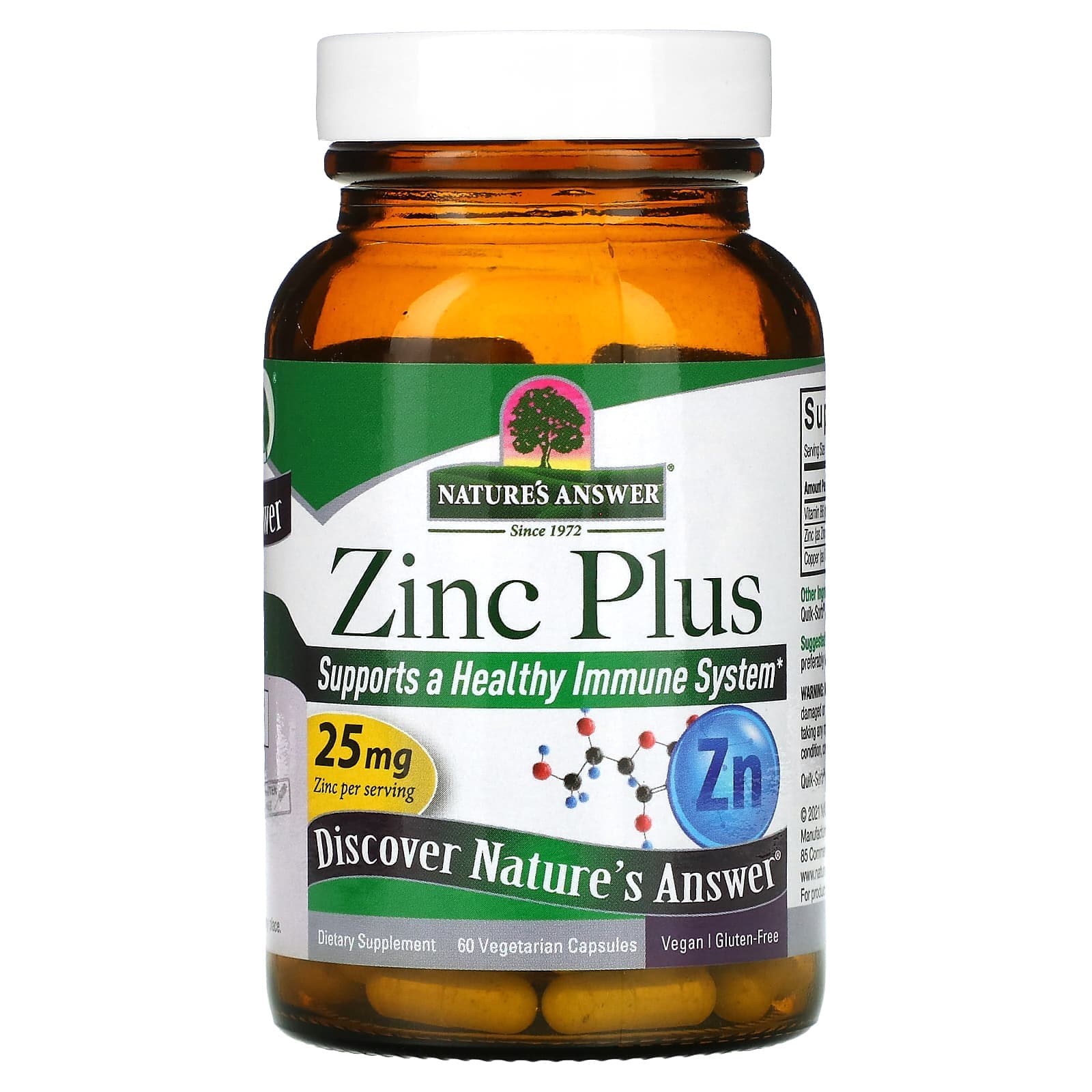 Nature's Answer Zinc Plus – 60 gélules végétales de Nature's Answer