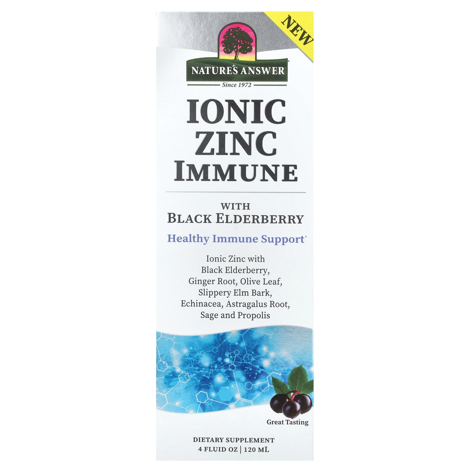 Nature's Answer Ionic Zinc Immune with Black Elderberry – Ionic Zinc Immune with Black Elderberry – 120 ml de Nature's Answer