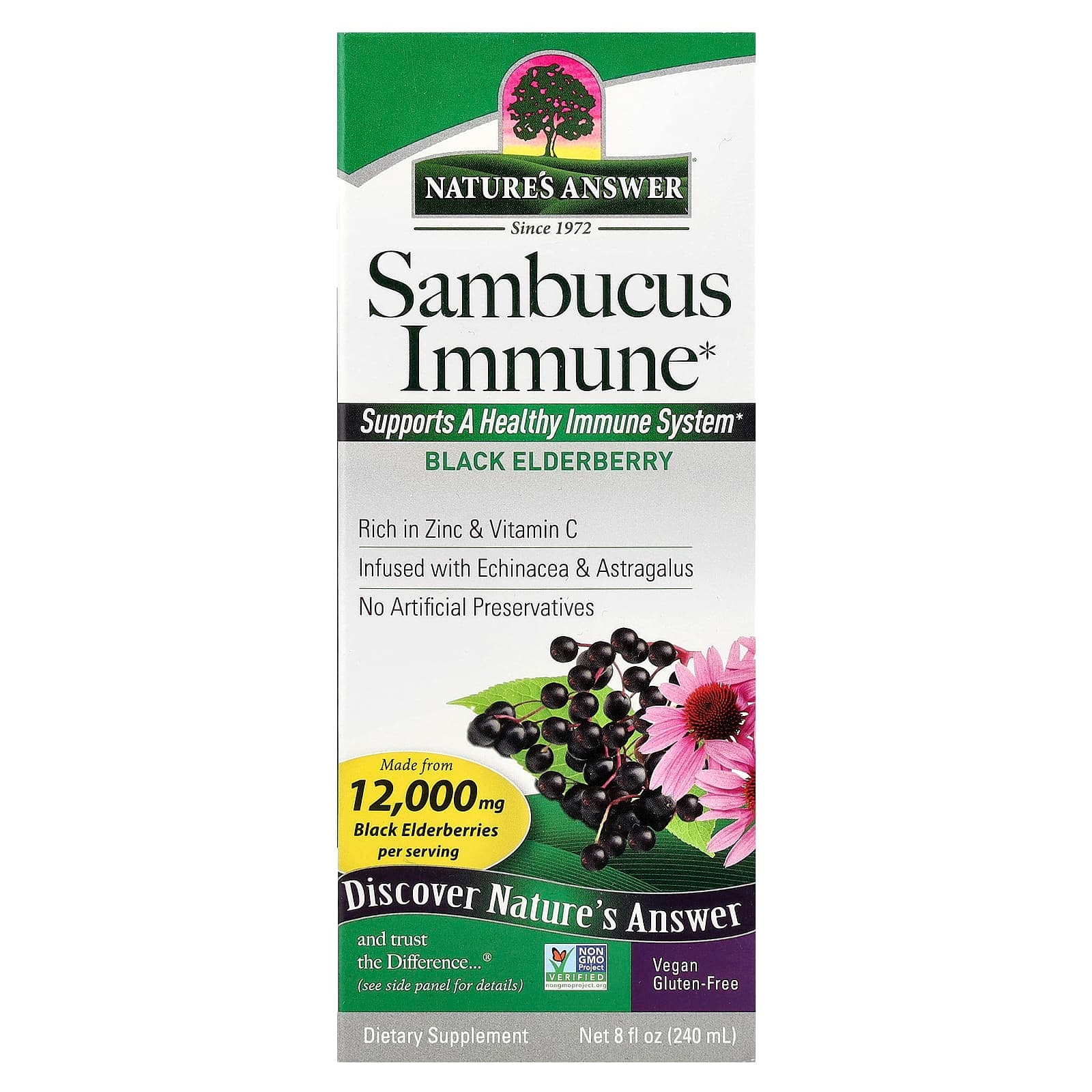 Nature's Answer Sambucus Immune – Black Elderberry – 240 ml de Nature's Answer