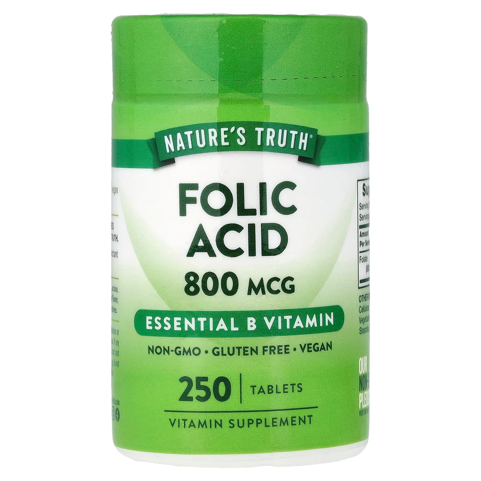 Nature's Truth Folic Acid – 250 comprimés de Nature's Truth