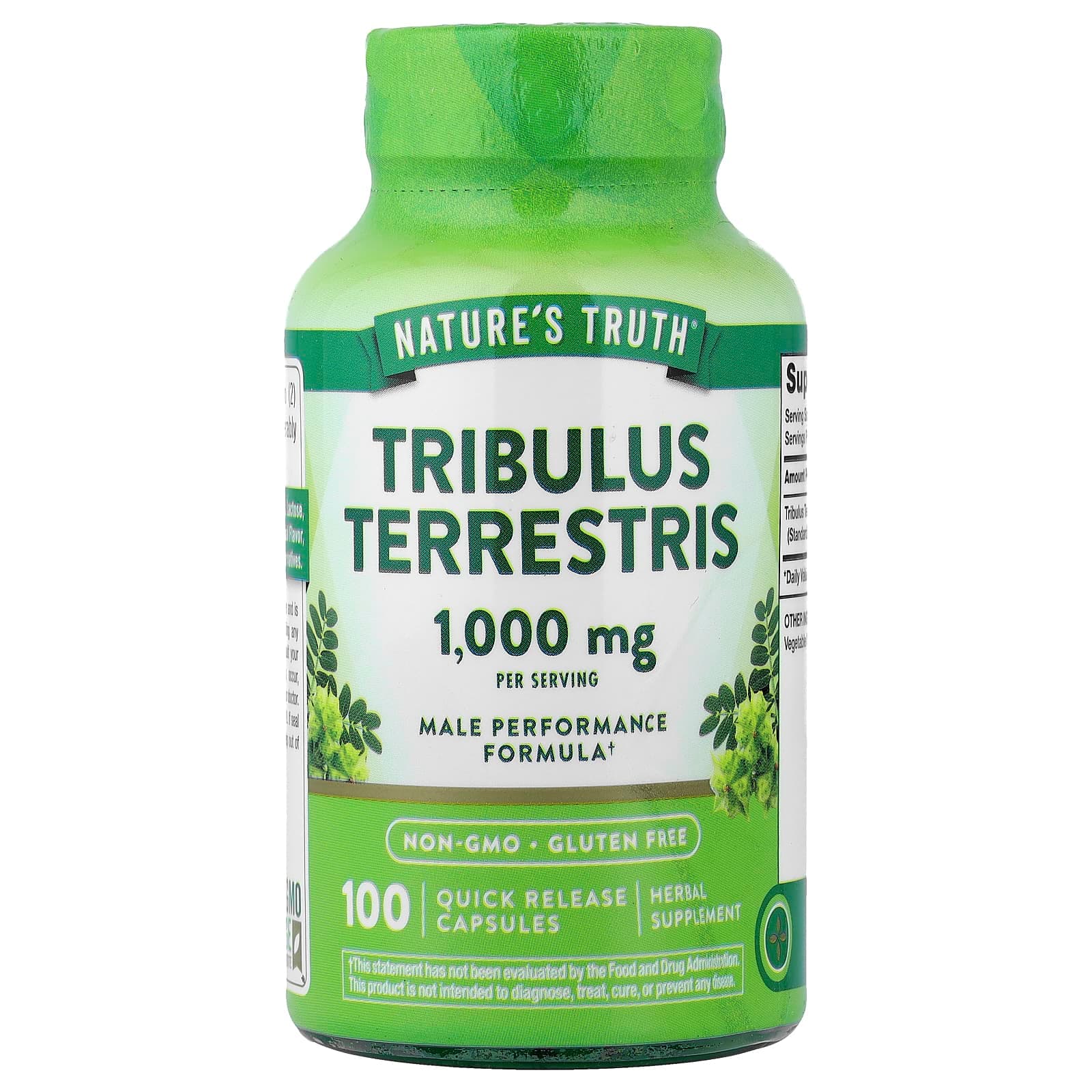 Nature's Truth Tribulus Terrestris, 100 Quick Release Capsules (500 mg per Capsule) de Nature's Truth