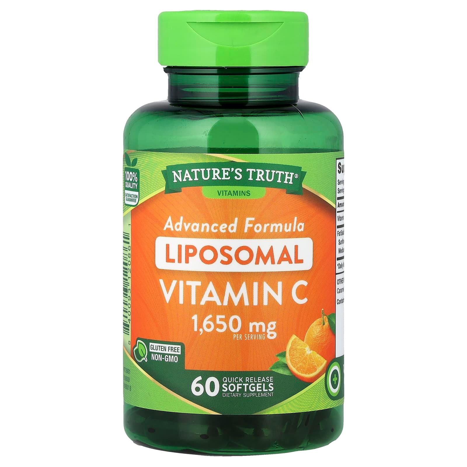 Nature's Truth Liposomal Vitamin C, Advanced Formula, 60 Quick Release Softgels de Nature's Truth