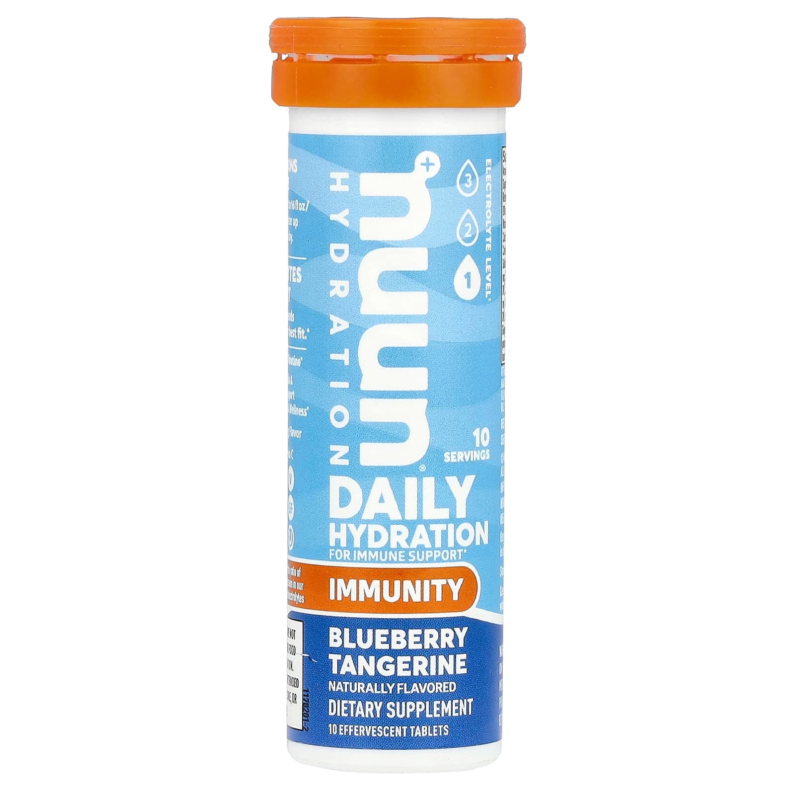 Nuun Hydration, Immunity, 10 Effervescent Tablets – Blueberry Tangerine de Nuun