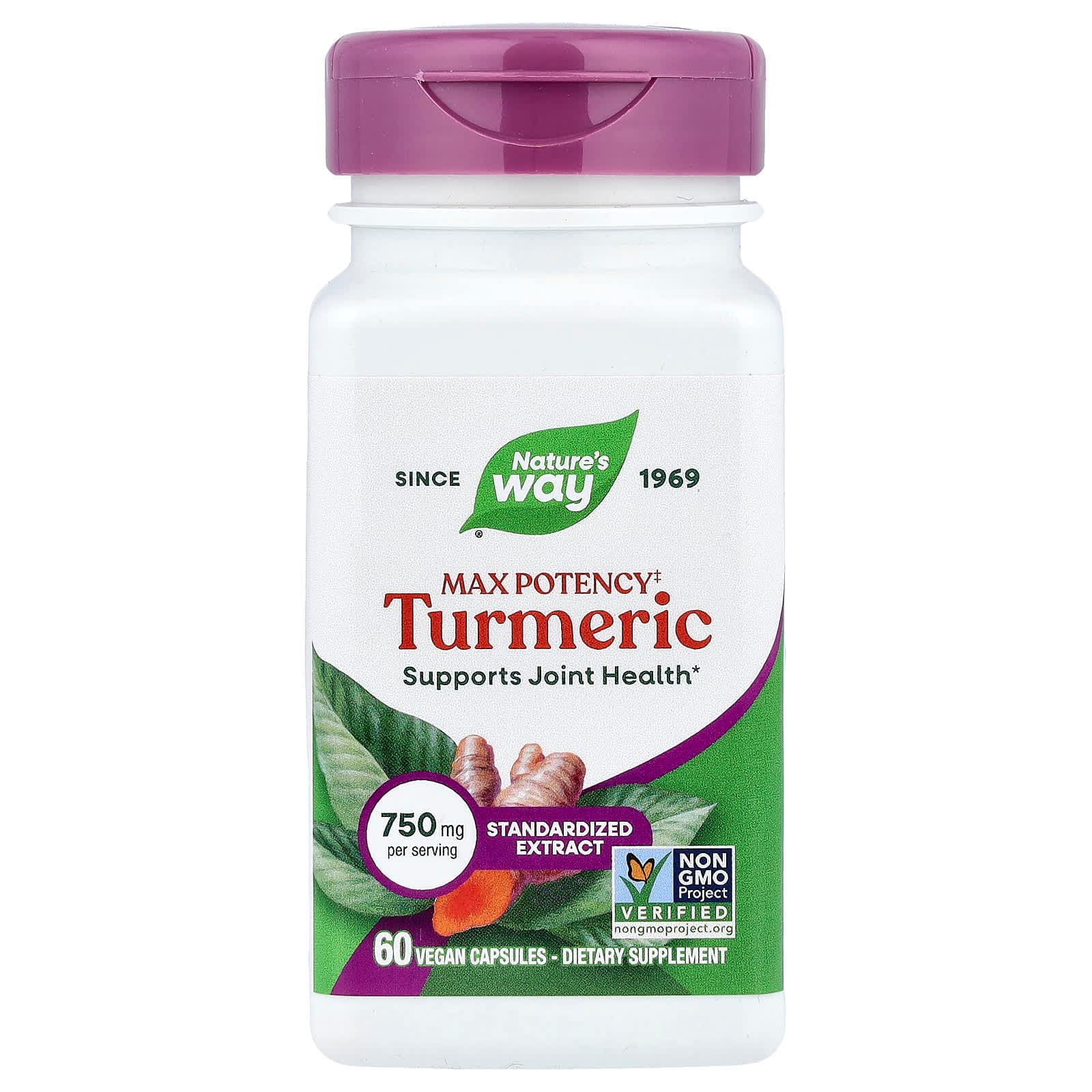 Nature's Way Turmeric, Max Potency – 60 gélules véganes de Nature's Way