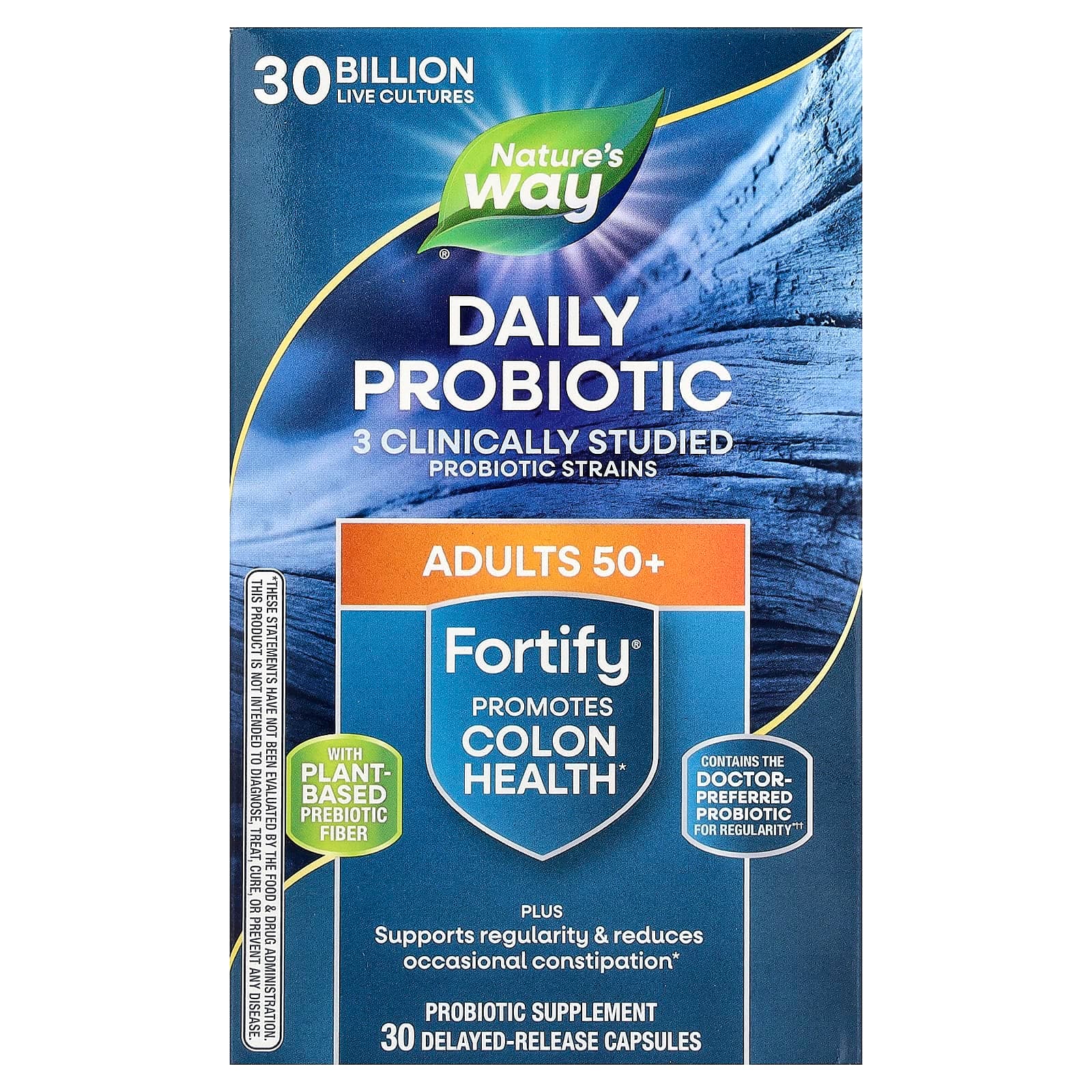 Nature's Way Fortify, Daily Probiotic, Adults 50+, 30 Delayed-Release Capsules de Nature's Way