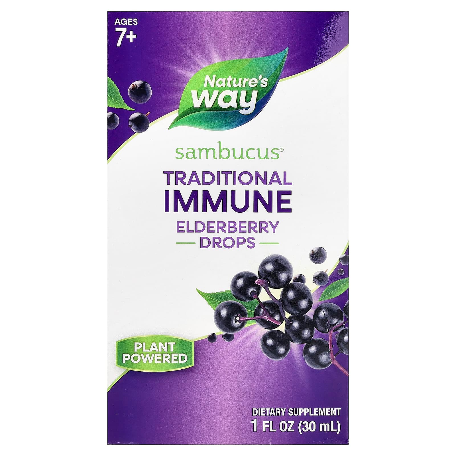 Nature's Way Sambucus Elderberry Drops, Berry – Sambucus Elderberry Drops – 30 ml de Nature's Way