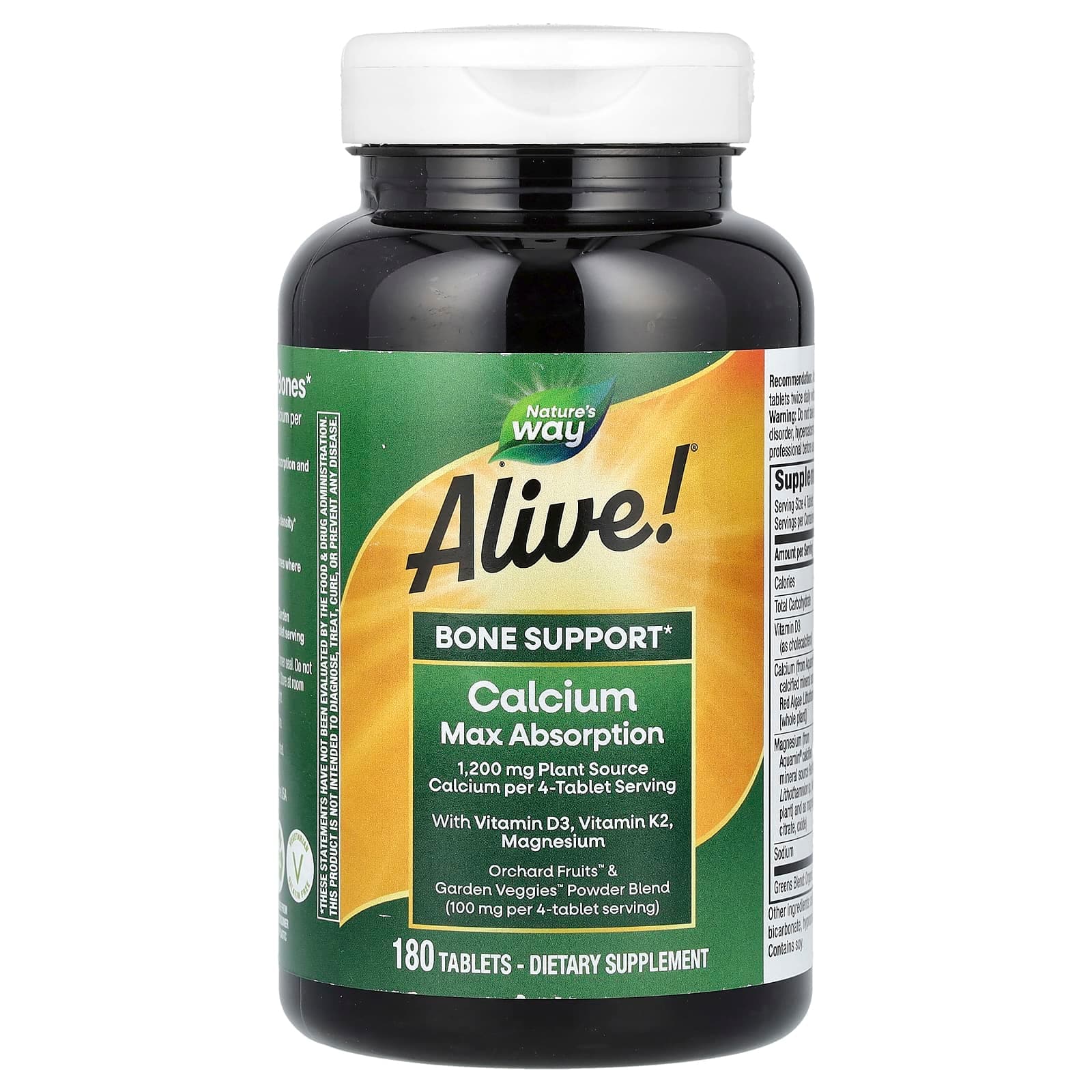 Nature's Way Alive! Calcium Max Absorption – 180 comprimés de Nature's Way