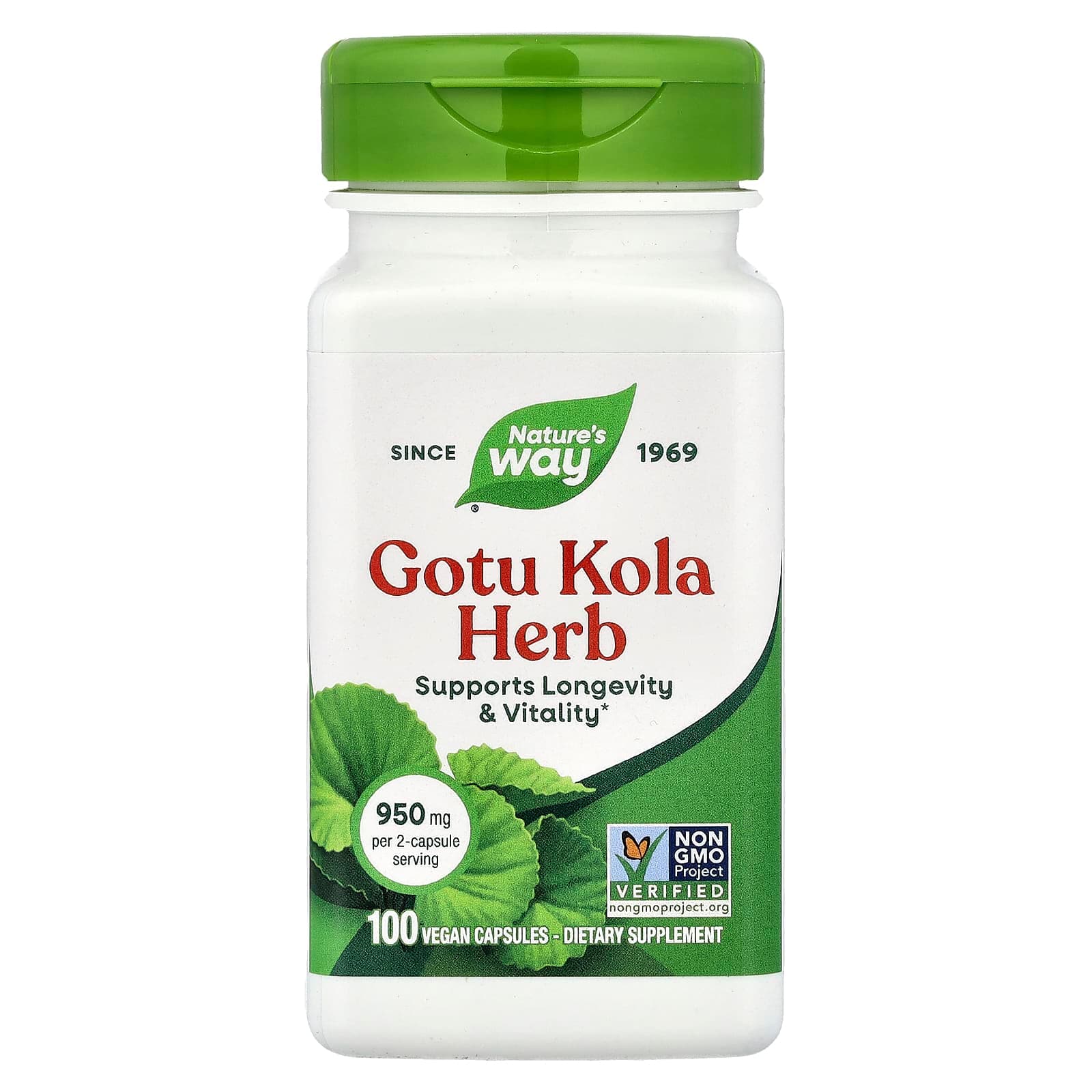 Nature's Way Gotu Kola Herb – 100 gélules véganes de Nature's Way