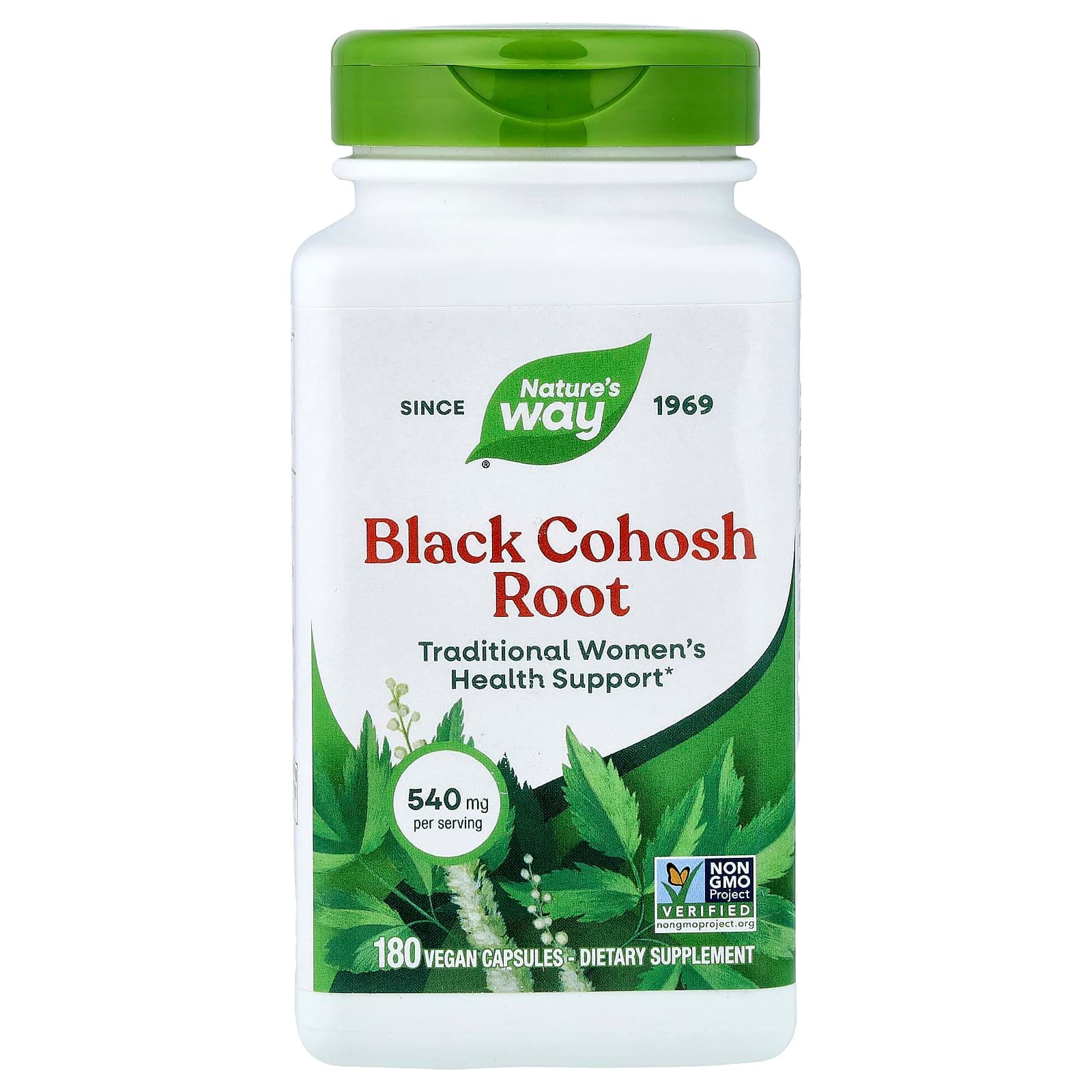 Nature's Way Black Cohosh Root – 180 gélules véganes de Nature's Way