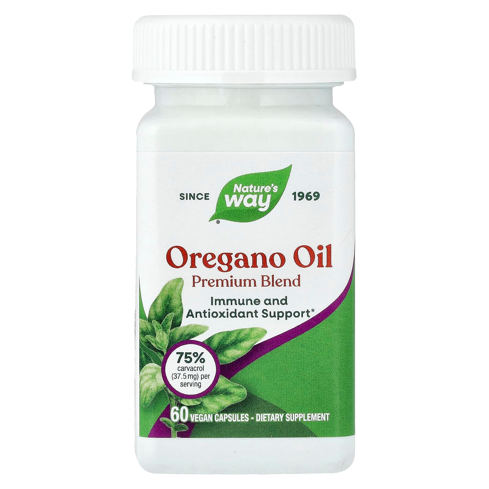 Nature's Way Oregano Oil, Premium Blend – 60 gélules véganes de Nature's Way