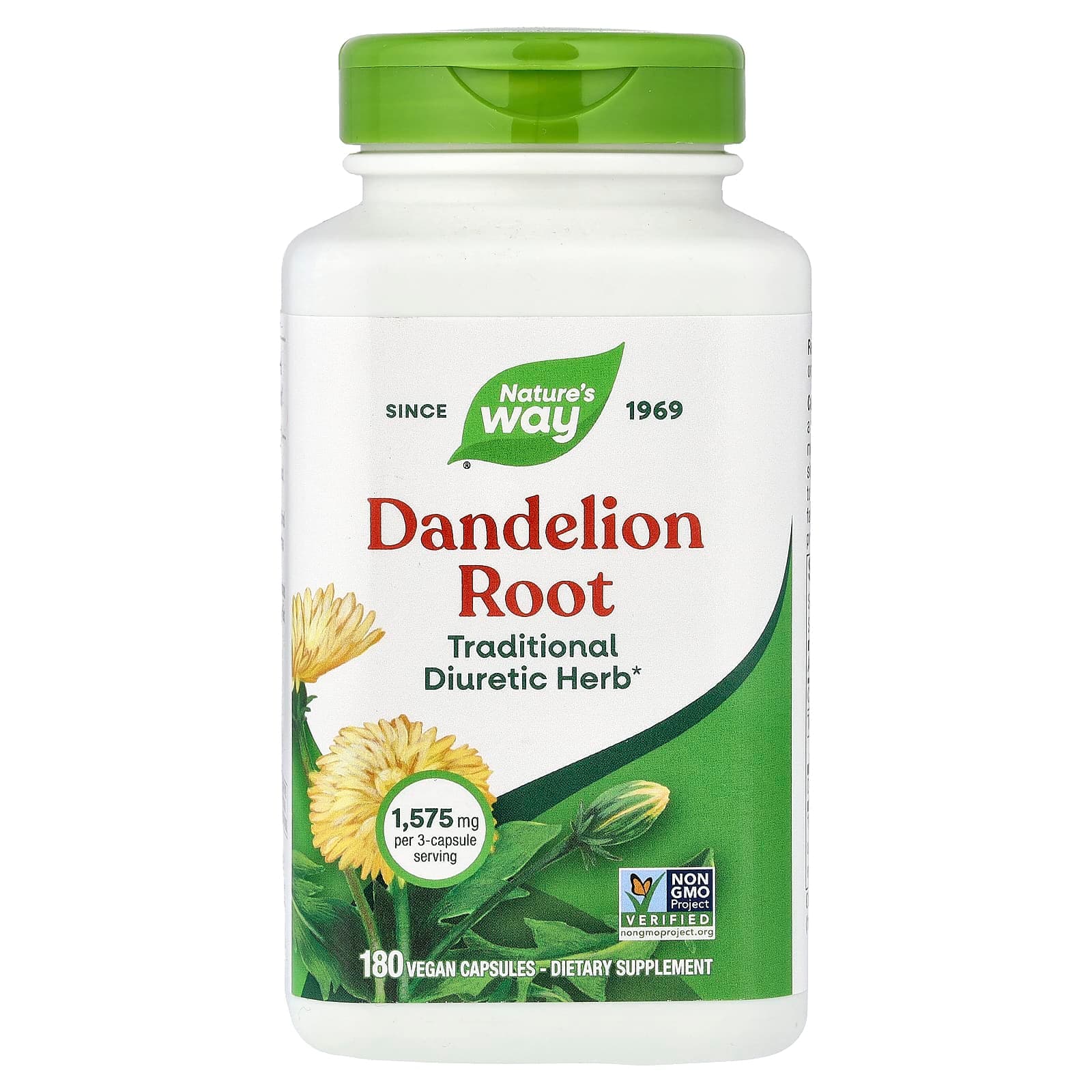 Nature's Way Dandelion Root – 180 gélules véganes de Nature's Way