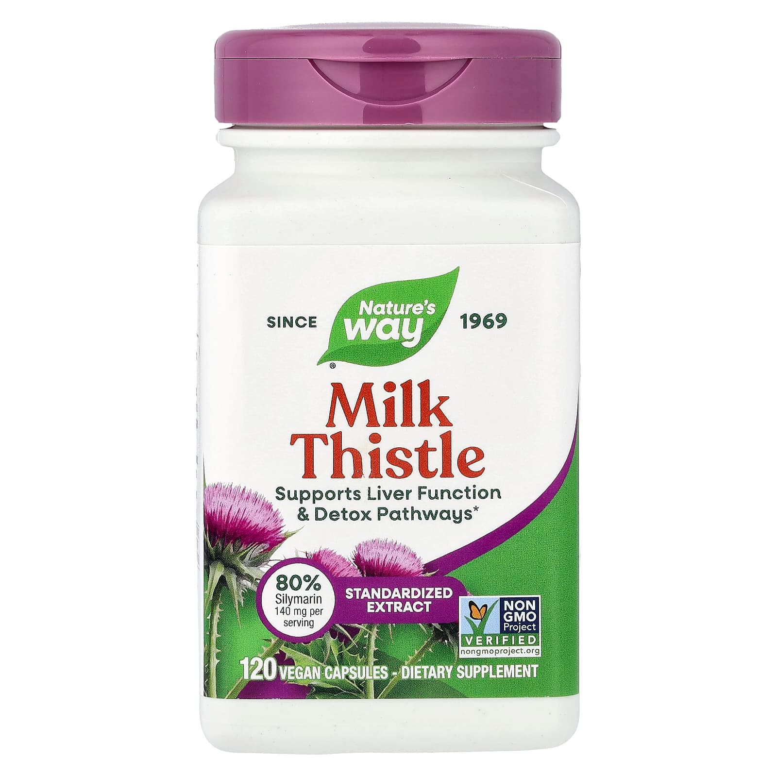Nature's Way Milk Thistle – 120 gélules véganes de Nature's Way