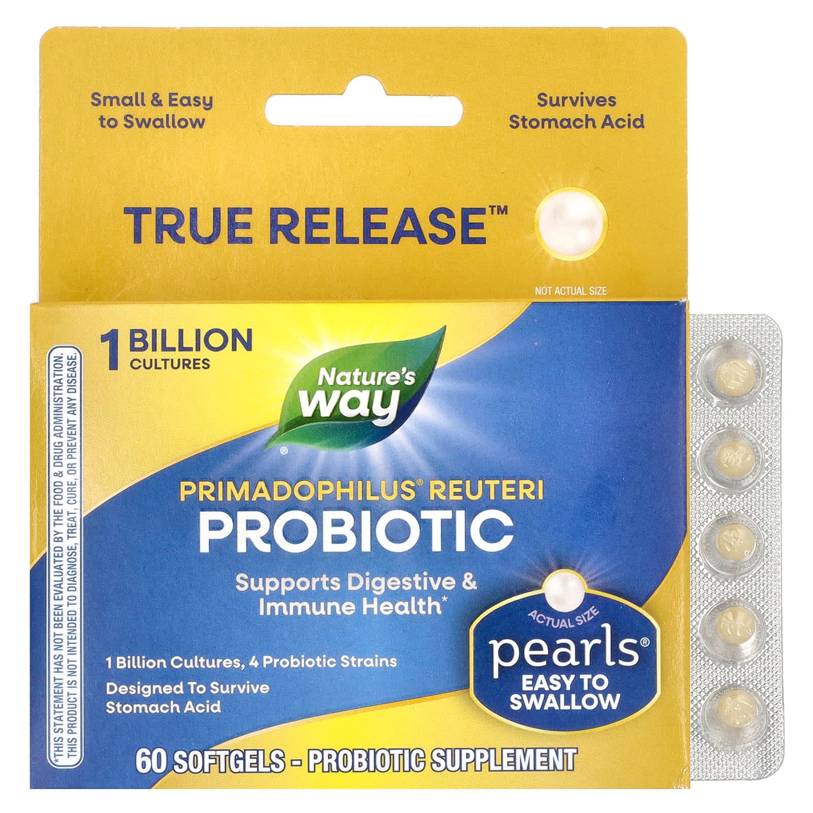 Nature's Way Primadophilus Reuteri Probiotic – 60 capsules molles de Nature's Way