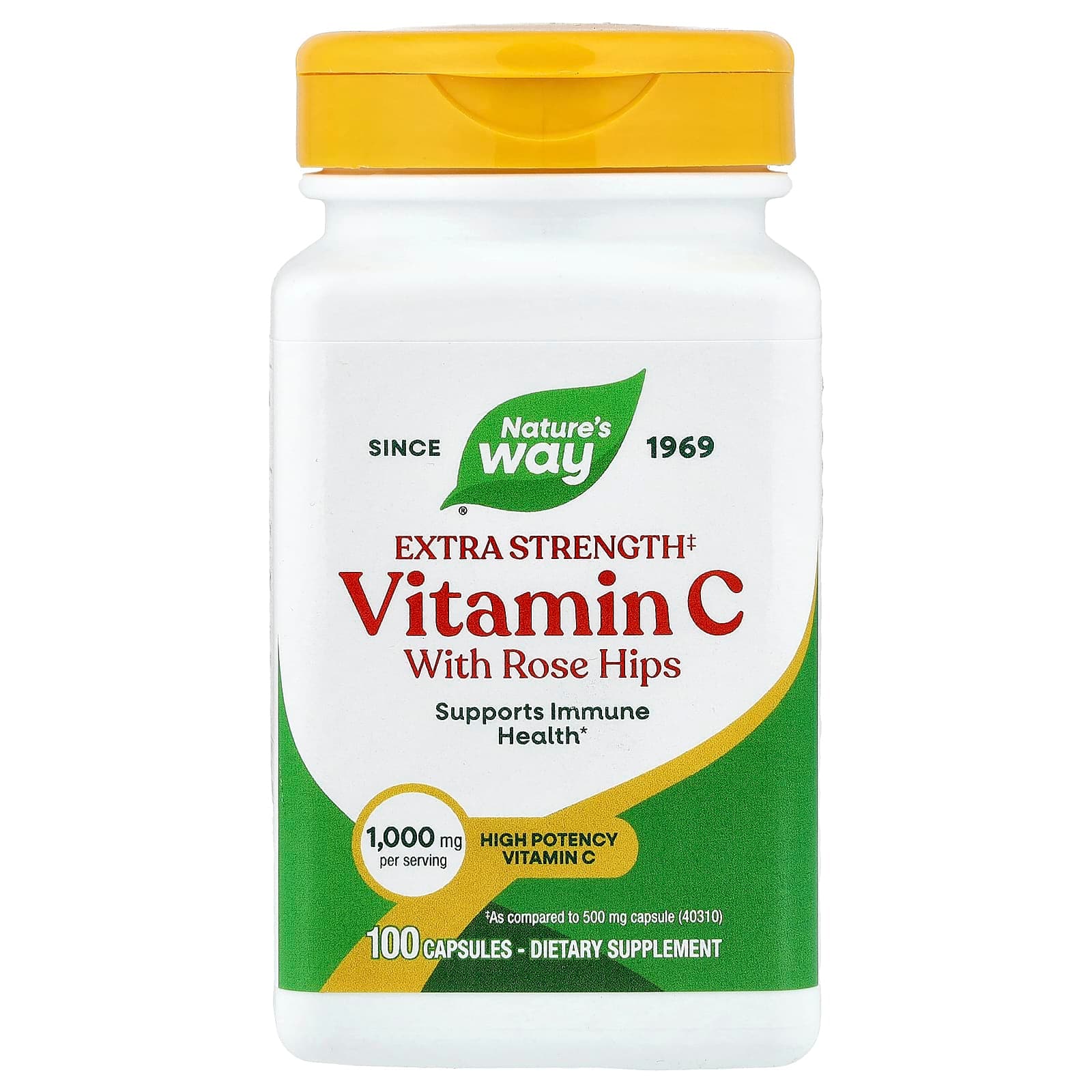 Nature's Way Vitamin C with Rose Hips – 100 gélules de Nature's Way