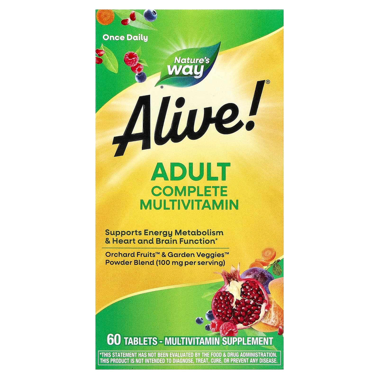 Nature's Way Alive! Adult Complete Multivitamin – 60 comprimés de Nature's Way