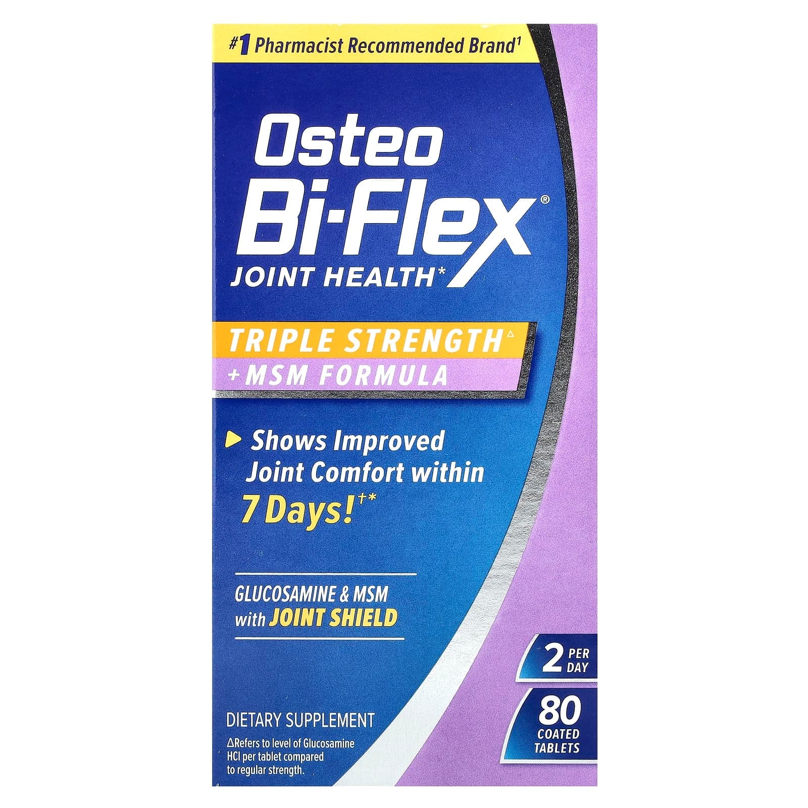 Osteo Bi-Flex Joint Health, Triple Strength + MSM Formula, 80 Coated Tablets de Osteo Bi-Flex