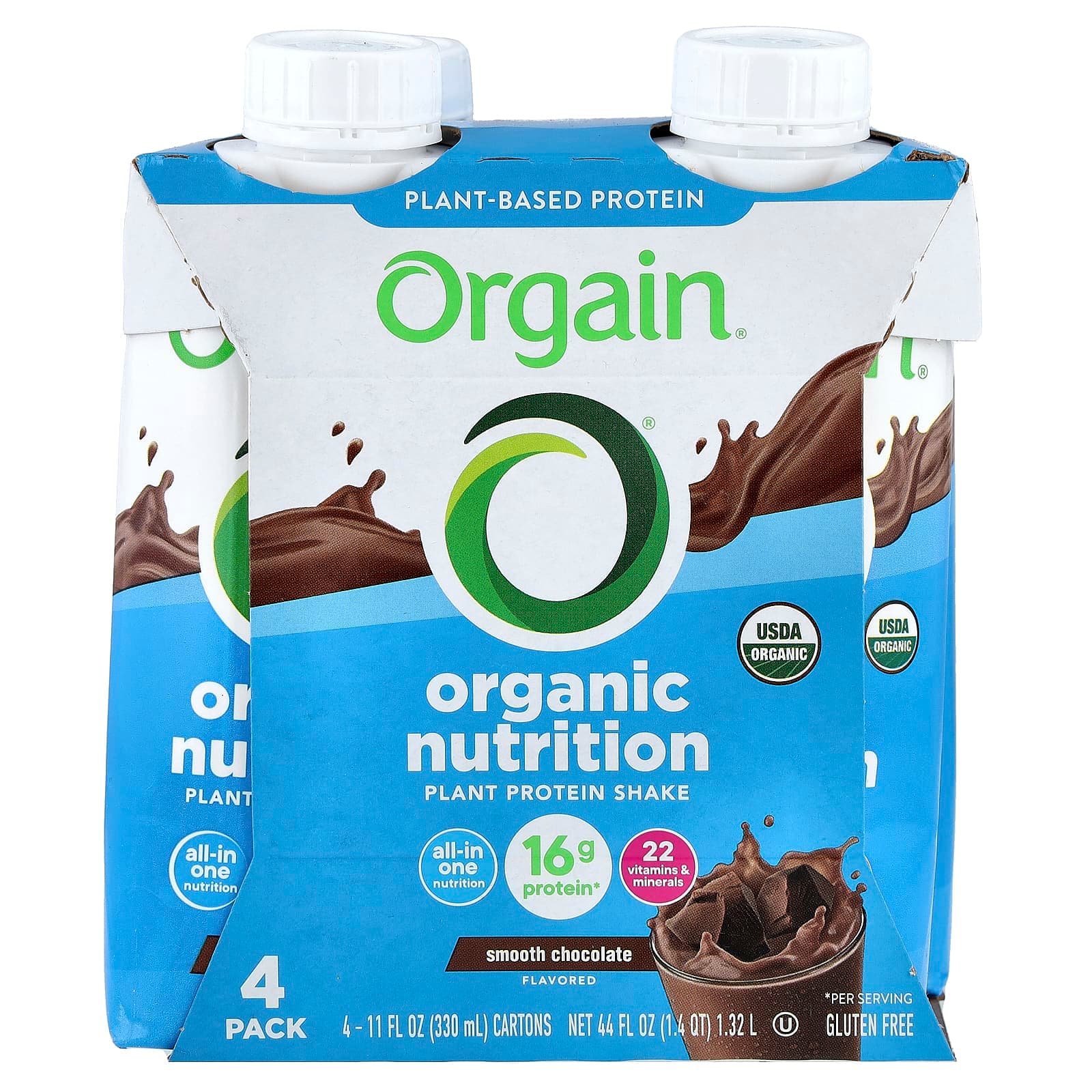 Orgain Organic Nutrition, Plant Protein Shake – Smooth Chocolate – 330 ml de Orgain