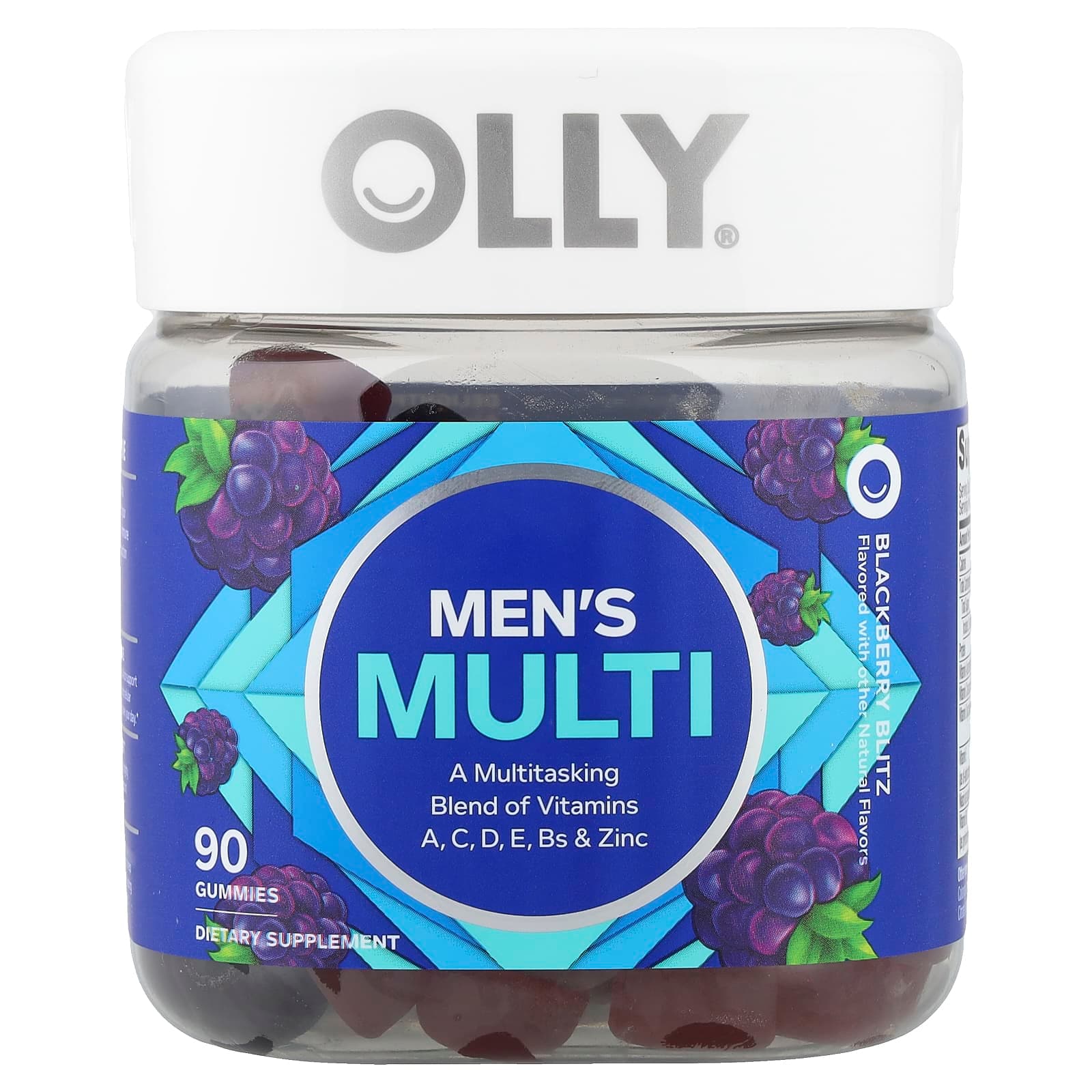 OLLY Men's Multi Gummies – Blackberry Blitz – 90 gommes de OLLY