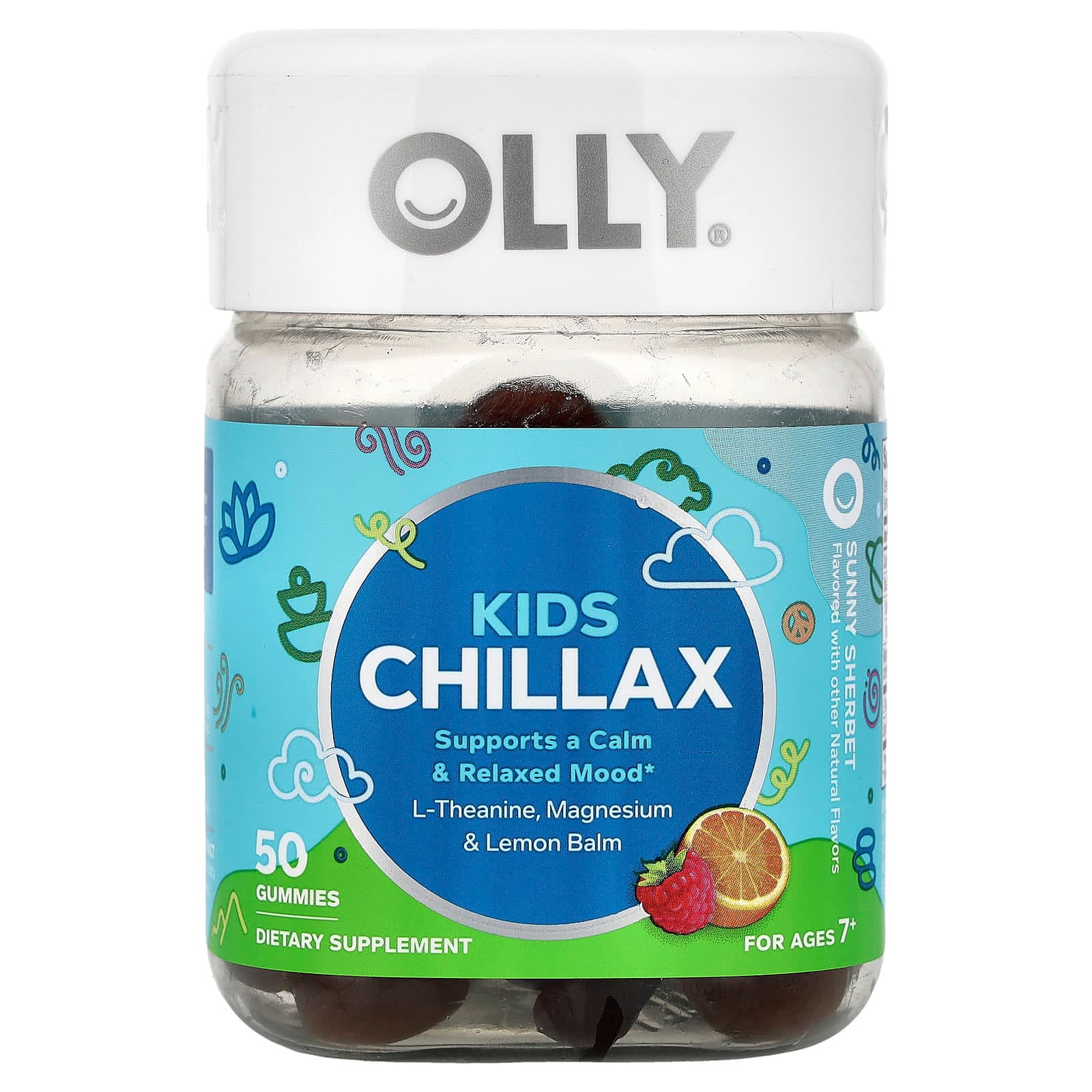 OLLY Kids Chillax Gummies, Sunny Sherbet – 50 gommes de OLLY