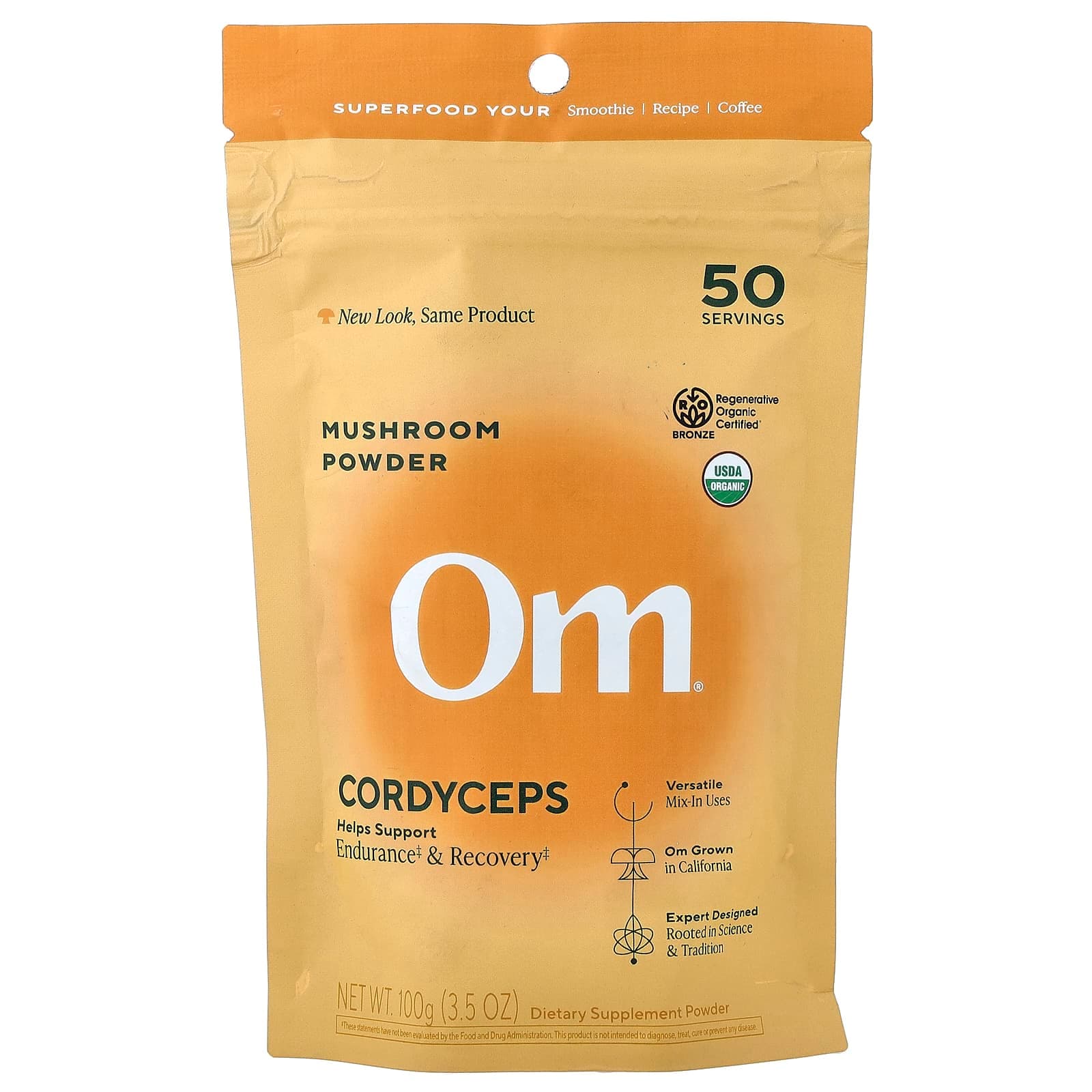 Om Mushrooms Mushroom Powder, Cordyceps – 100 g de Om Mushrooms