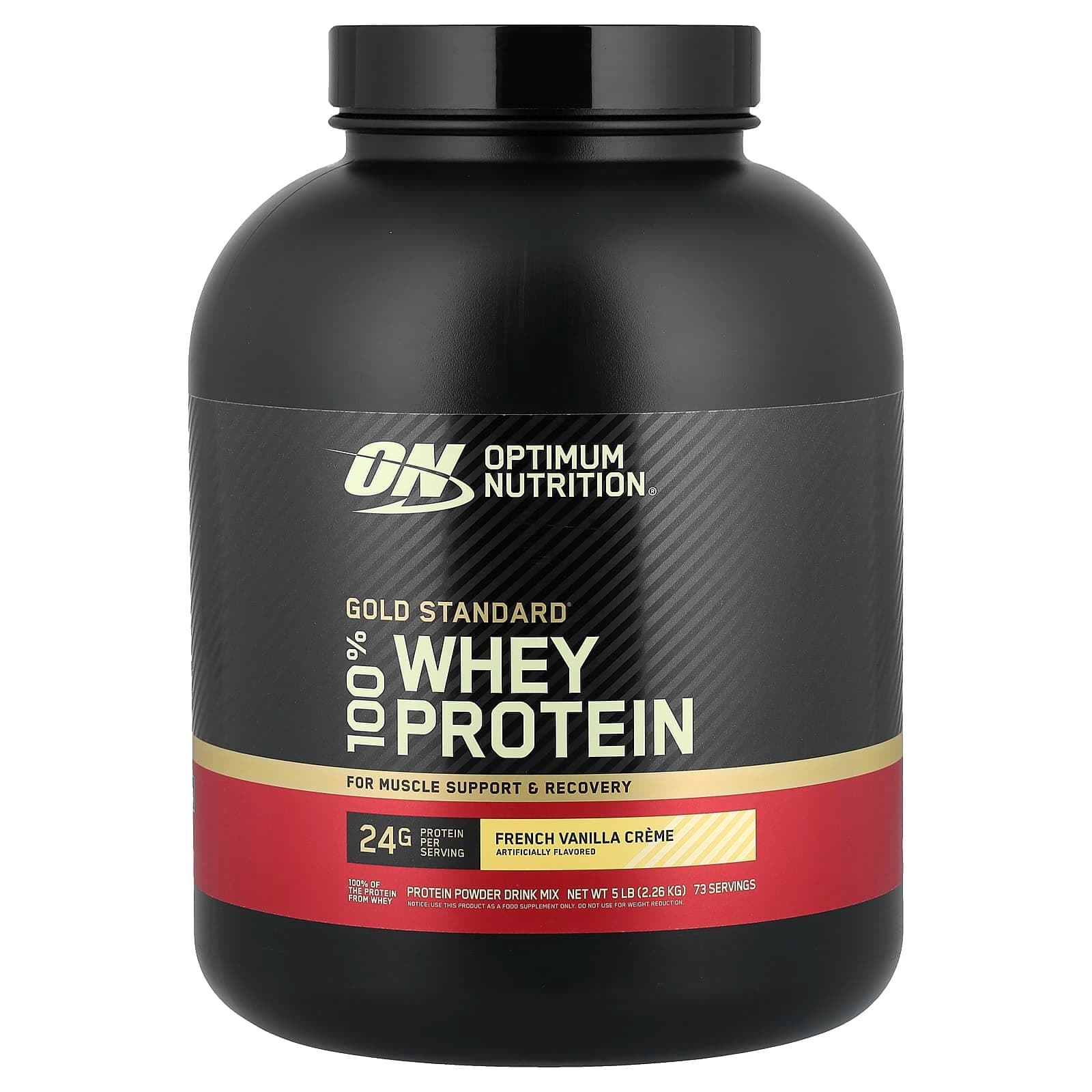 Optimum Nutrition Gold Standard 100% Whey Protein – French Vanilla Creme – 2,26 kg de Optimum Nutrition