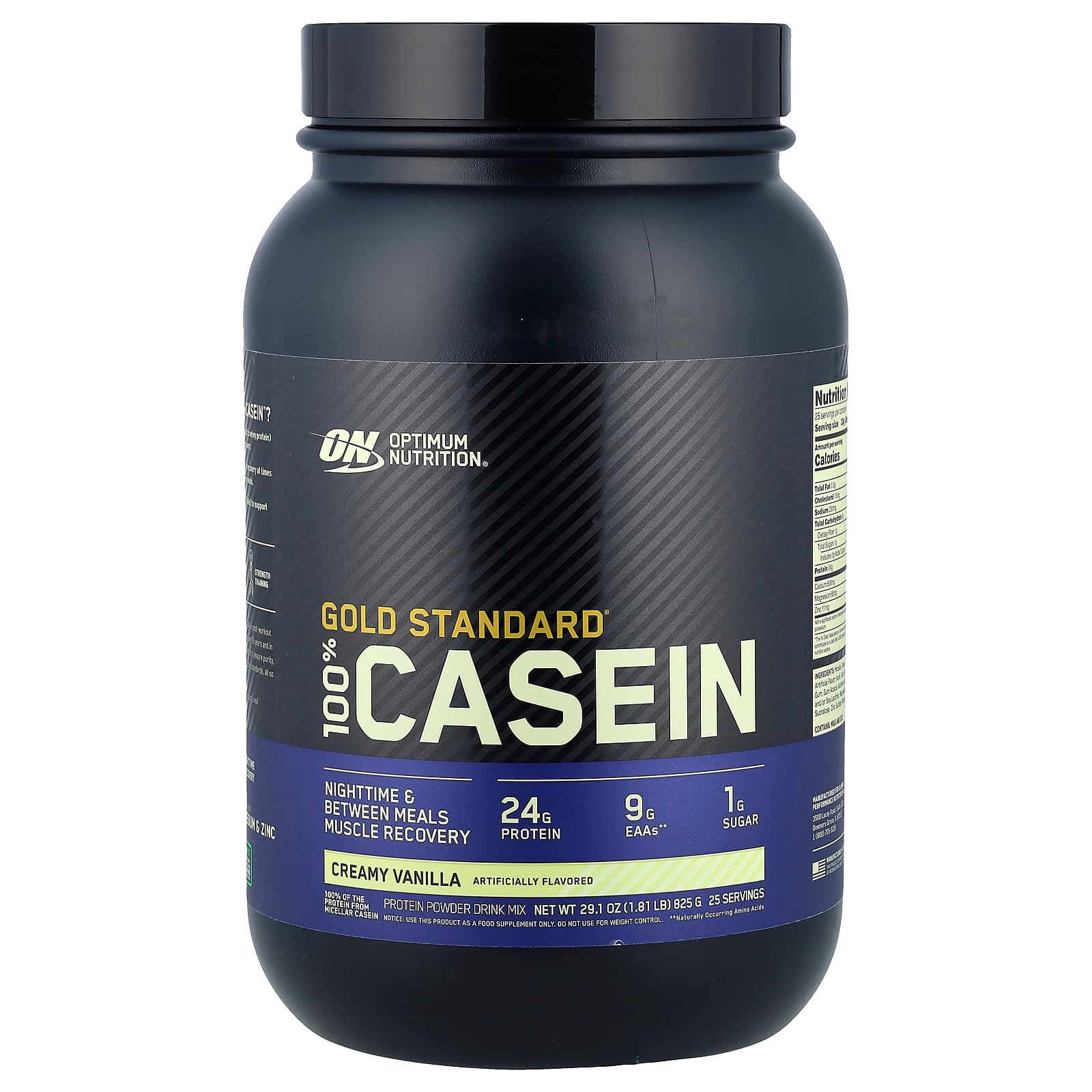 Optimum Nutrition Gold Standard 100% Casein – Creamy Vanilla – 825 g de Optimum Nutrition