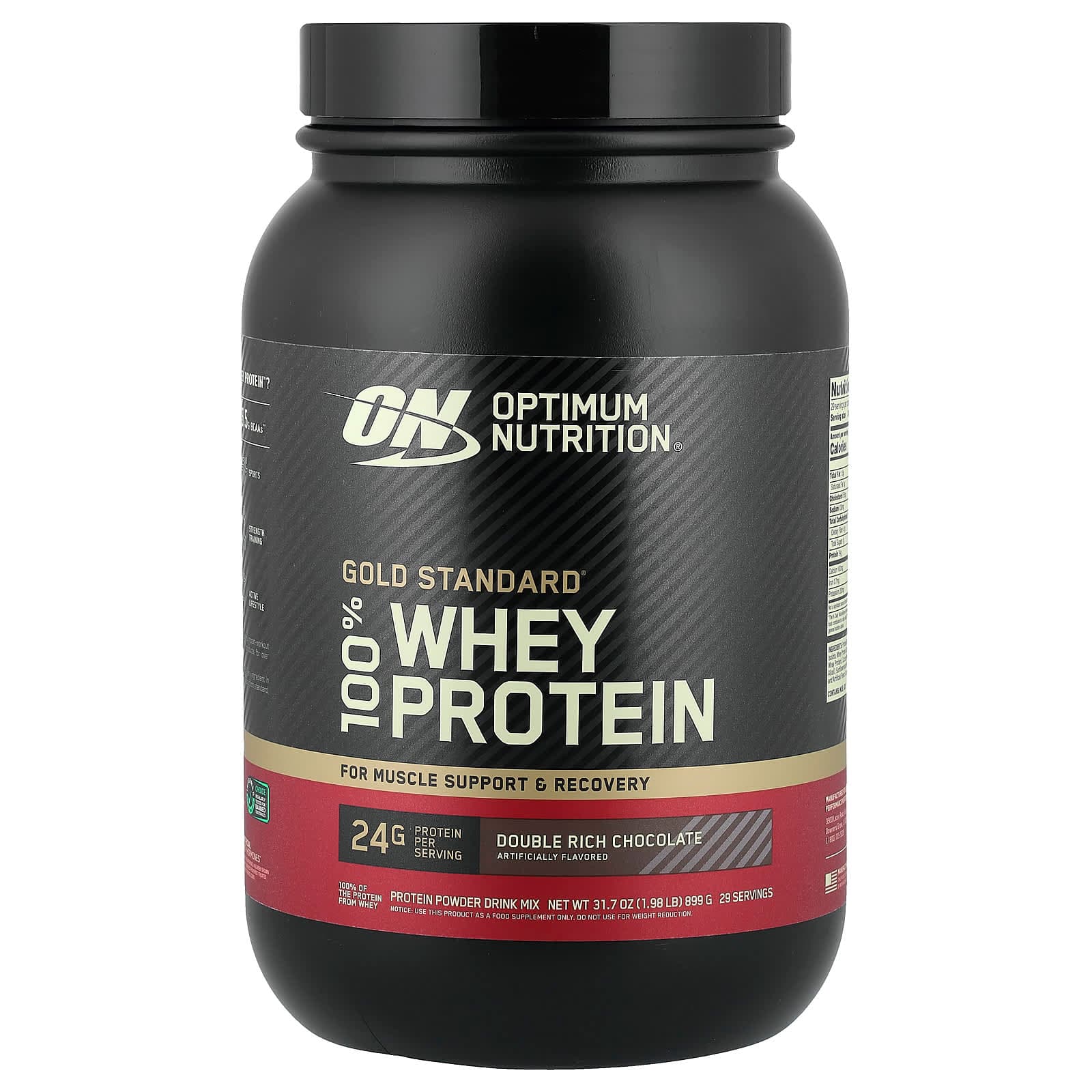 Optimum Nutrition Gold Standard 100% Whey Protein – Double Rich Chocolate – 899 g de Optimum Nutrition
