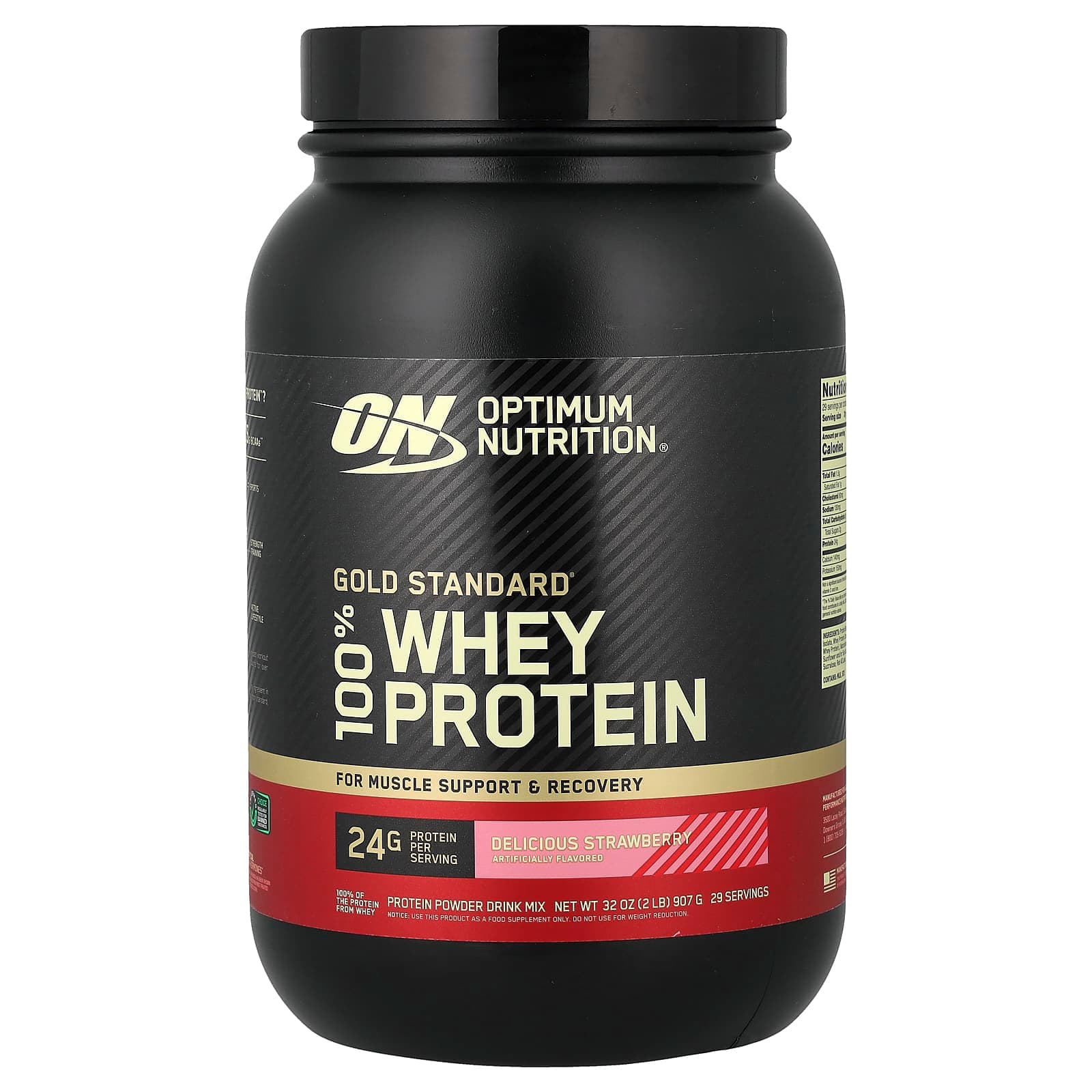 Optimum Nutrition Gold Standard 100% Whey Protein – Delicious Strawberry – 907 g de Optimum Nutrition
