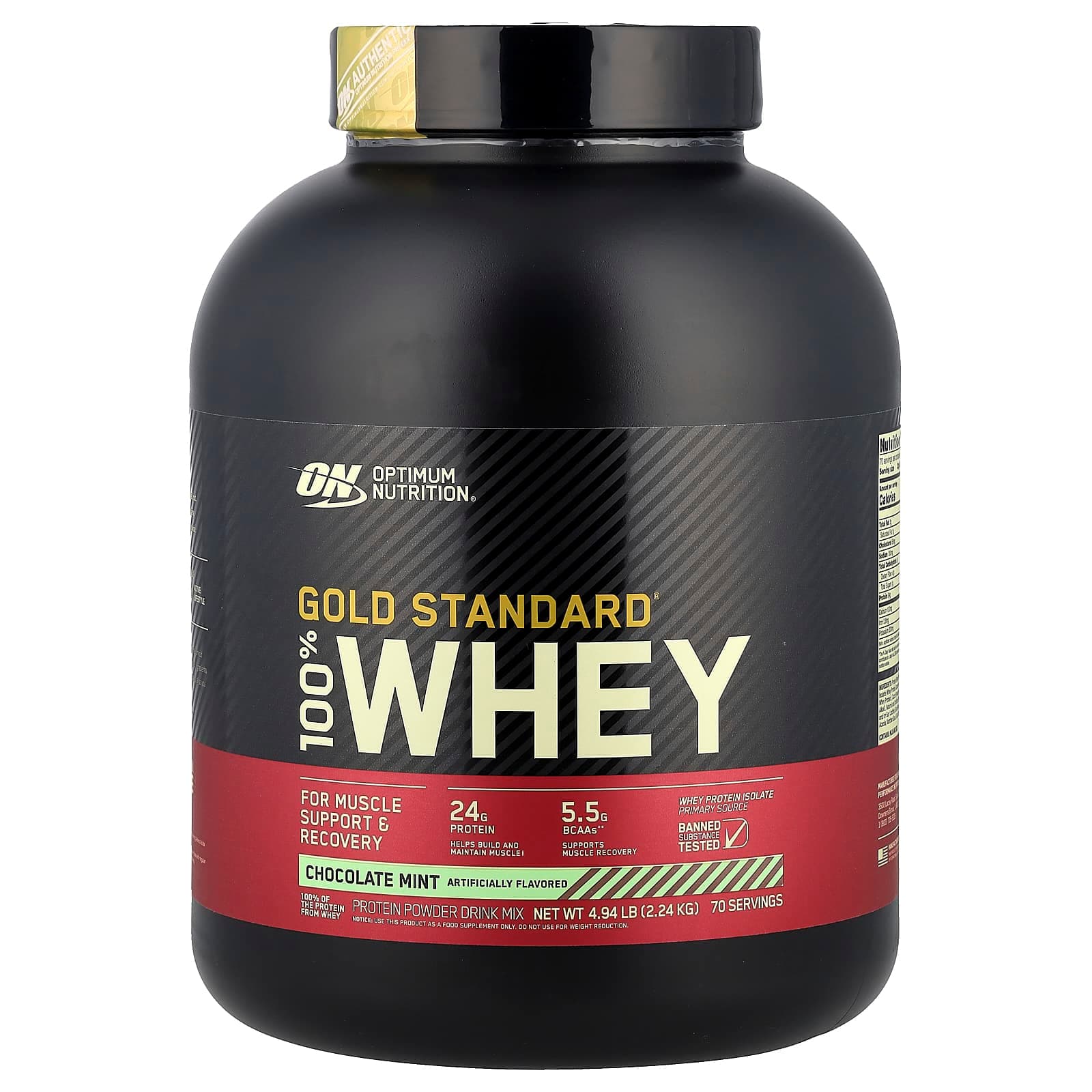 Optimum Nutrition Gold Standard 100% Whey – Chocolate Mint – 2,24 kg de Optimum Nutrition