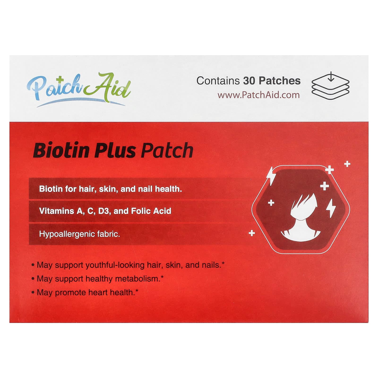 PatchAid Biotin Plus Patch, 30 Patches de PatchAid