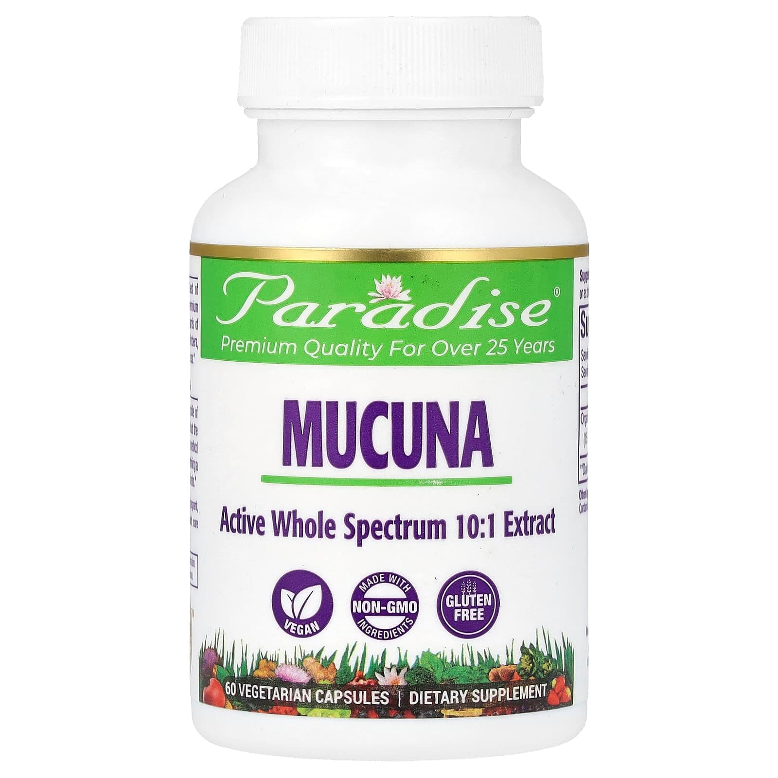 Paradise Herbs Mucuna – 60 gélules végétales de Paradise Herbs