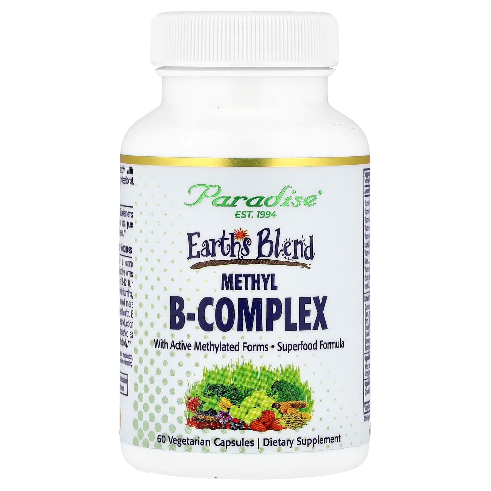 Paradise Herbs Earth's Blend, Methyl B-Complex – 60 gélules végétales de Paradise Herbs