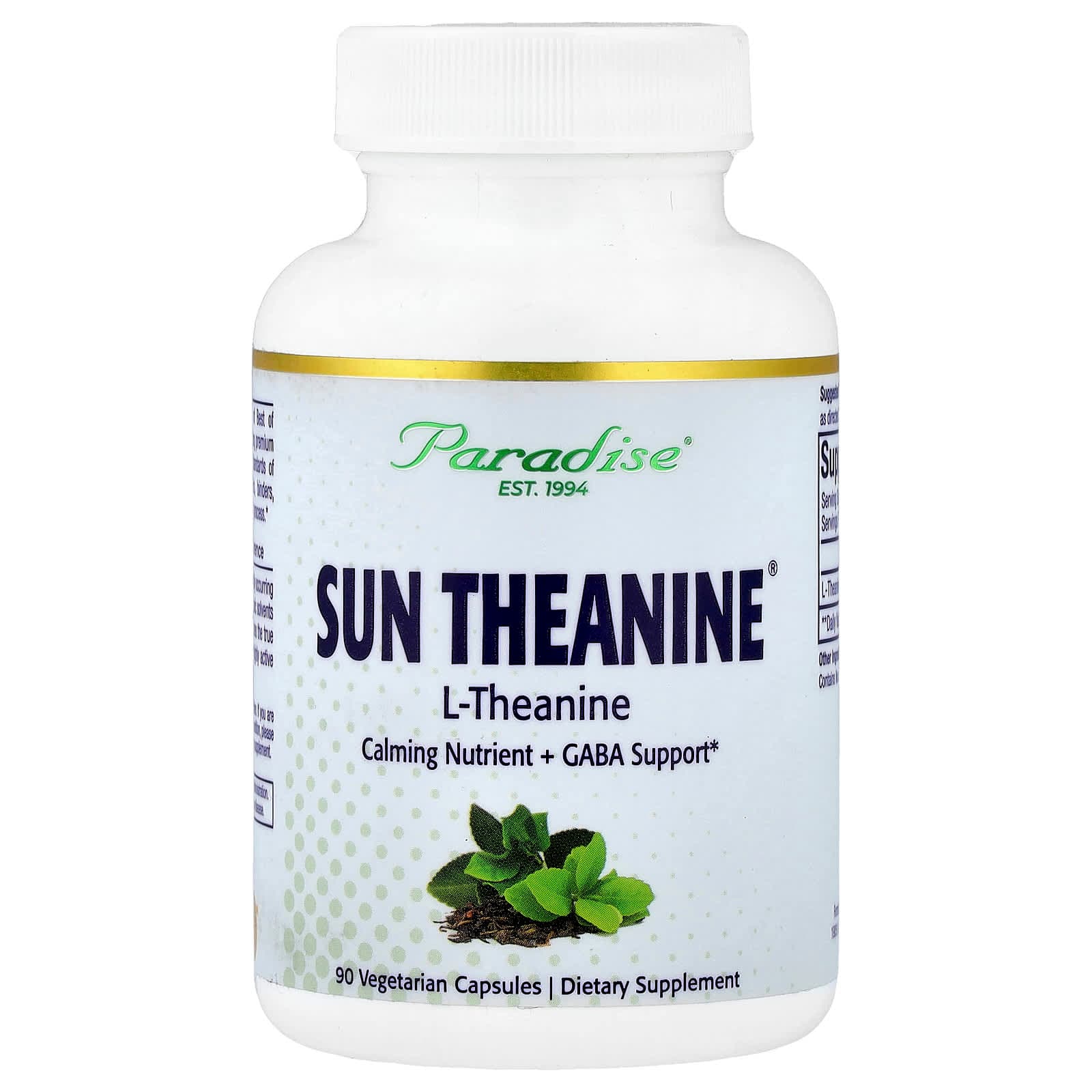 Paradise Herbs Sun Theanine – 90 gélules végétales de Paradise Herbs