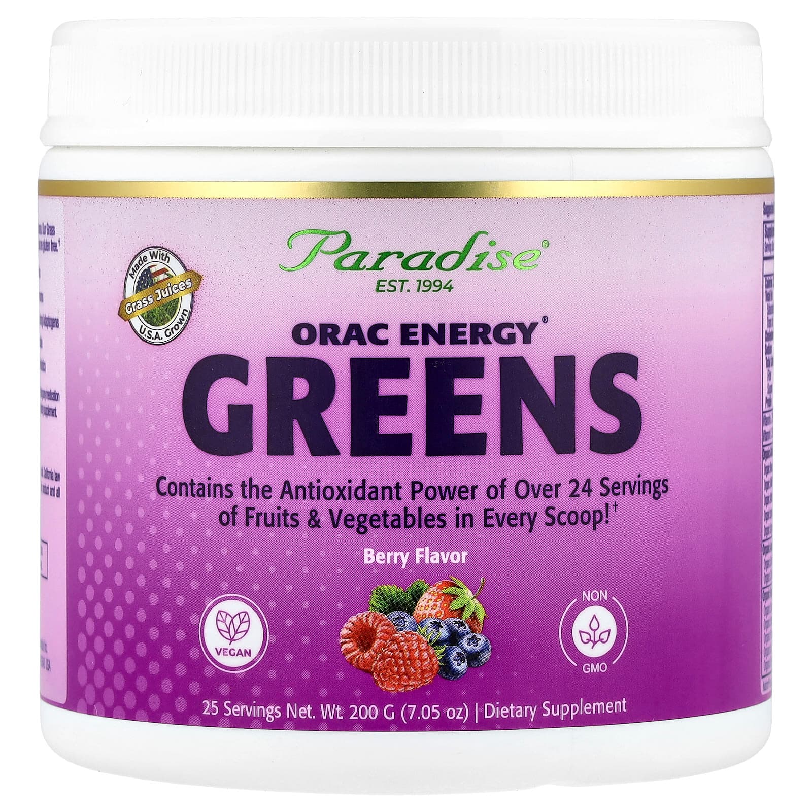 Paradise Herbs ORAC Energy Greens – Berry – 200 g de Paradise Herbs