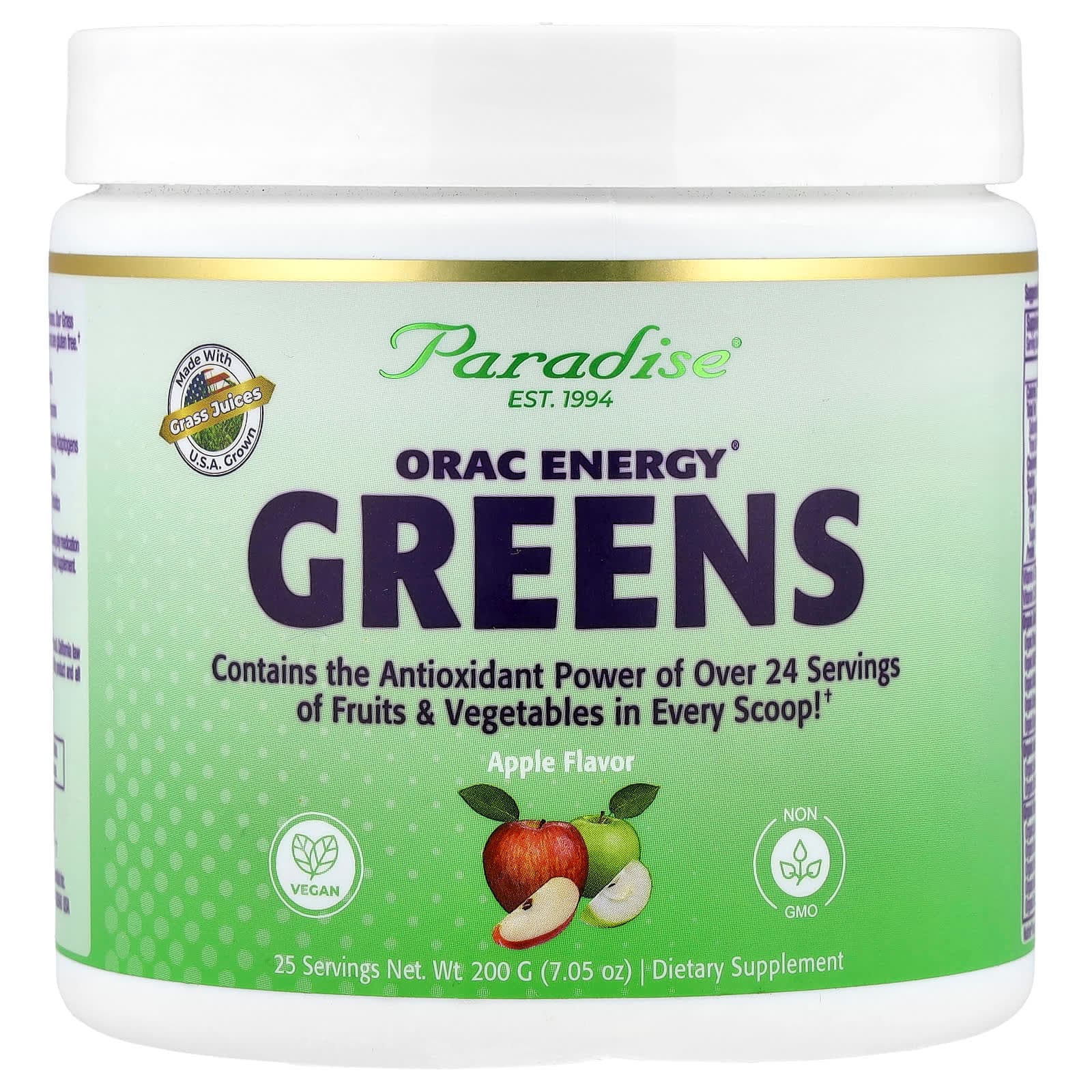 Paradise Herbs ORAC Energy Greens – Apple – 200 g de Paradise Herbs